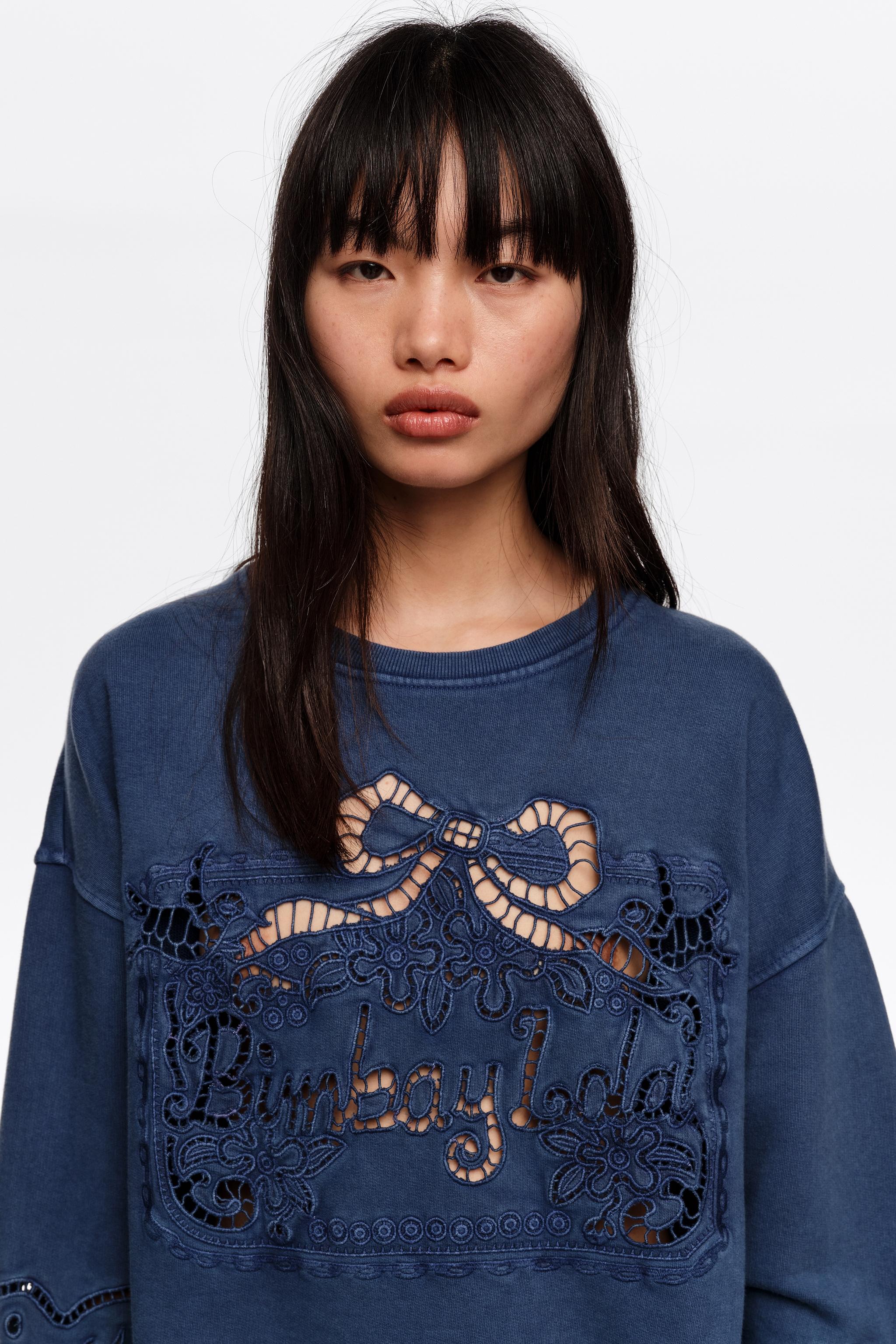 Sweatshirt em Algodão 100% com Maxi Logo Azul-2