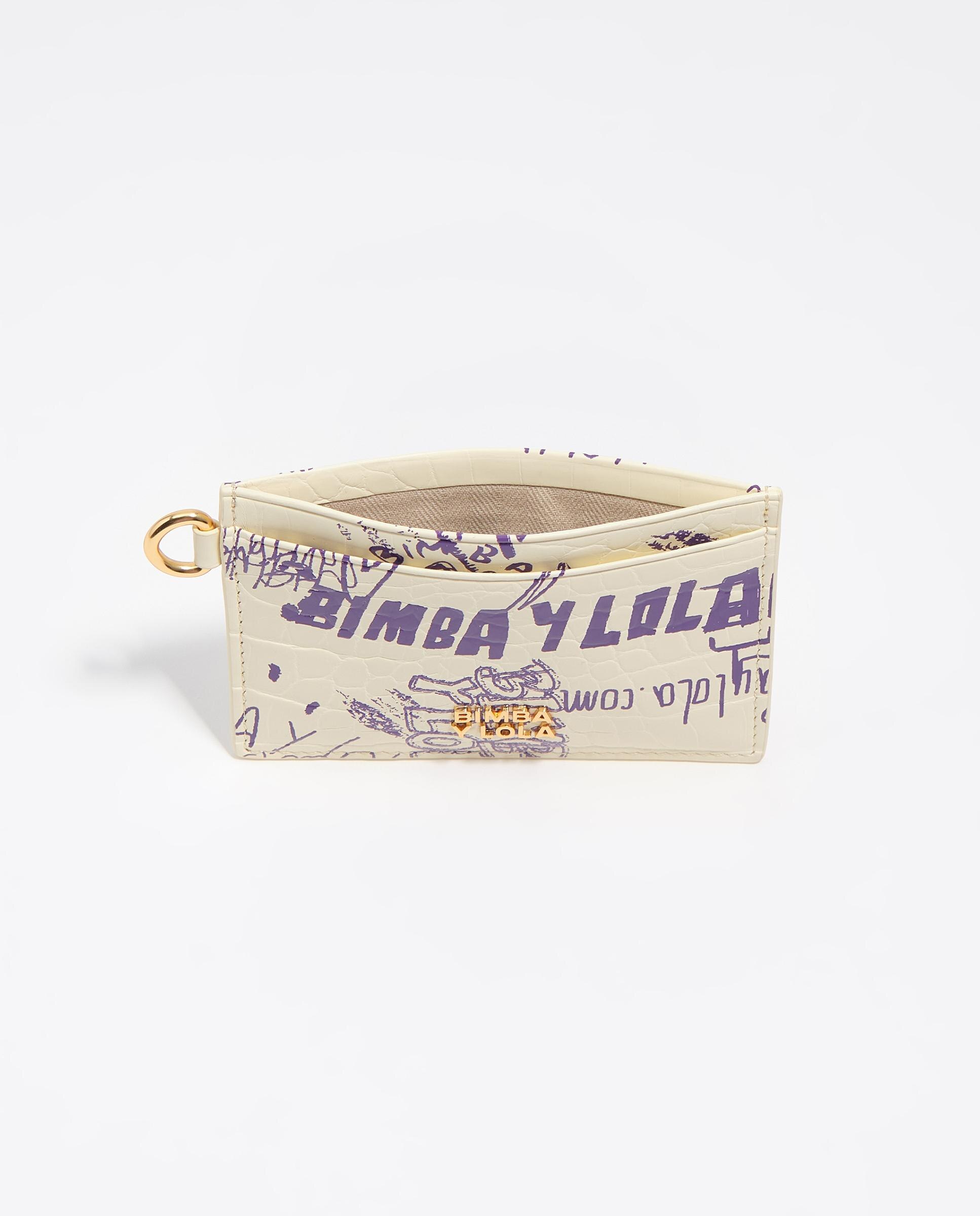 Porta-cartões com Textura Brilhante Print Amarelo-3