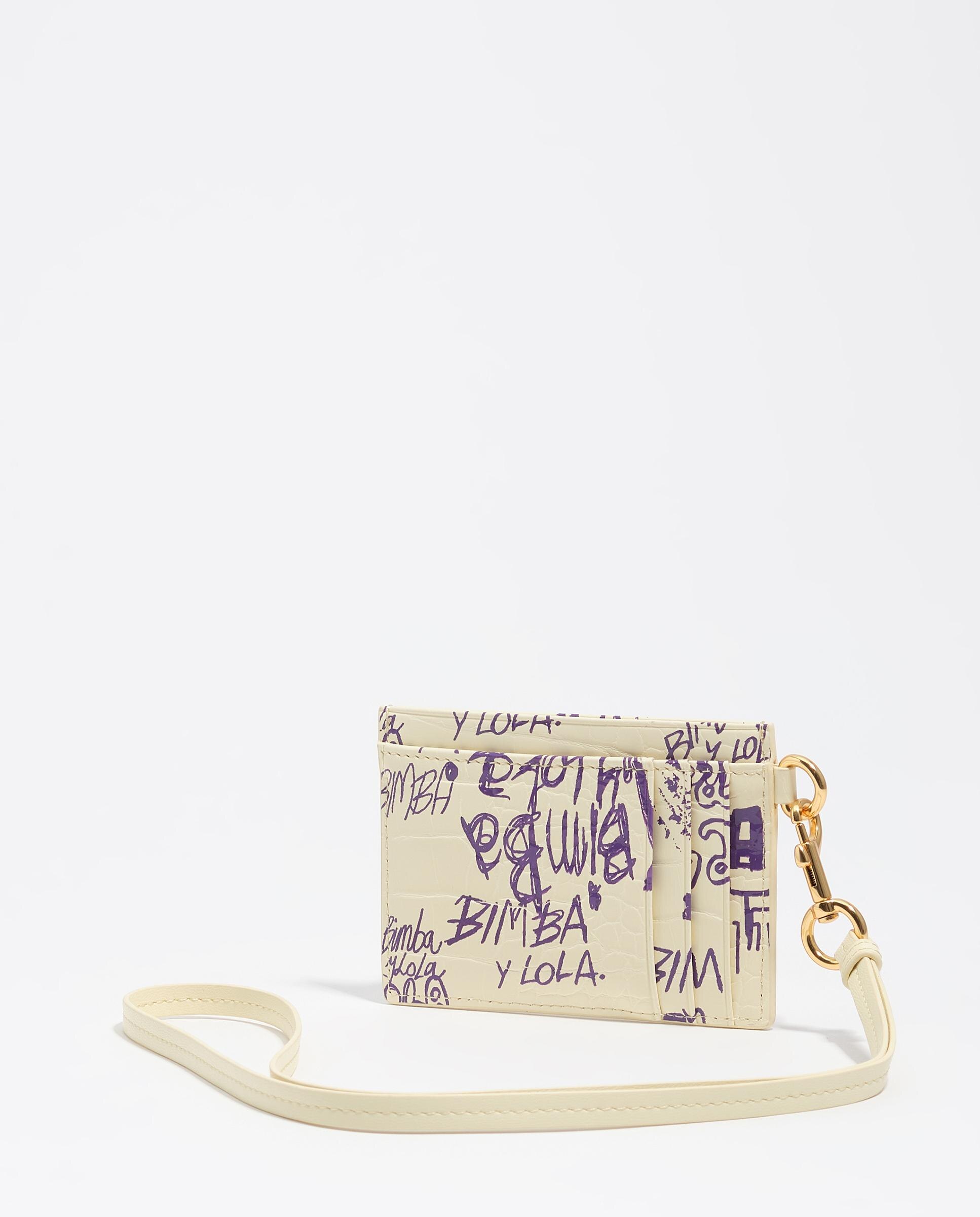 Porta-cartões com Textura Brilhante Print Amarelo-4