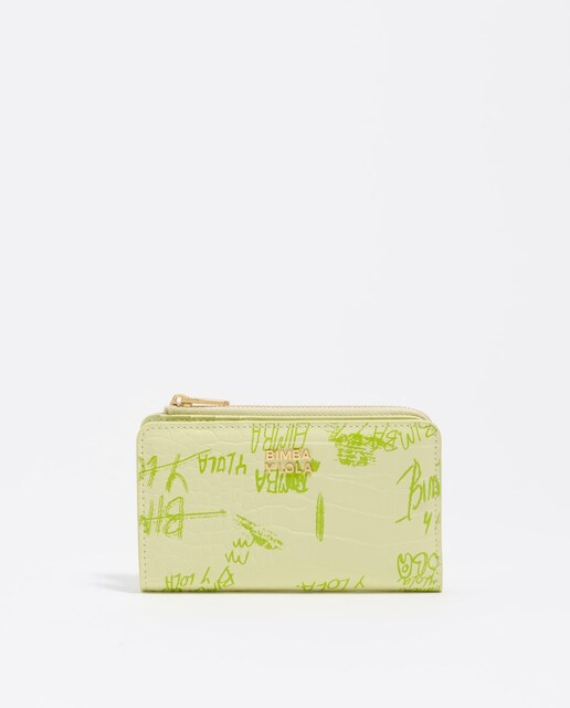 Imagem 0 de Carteira Compacta com Textura Brilhante Print