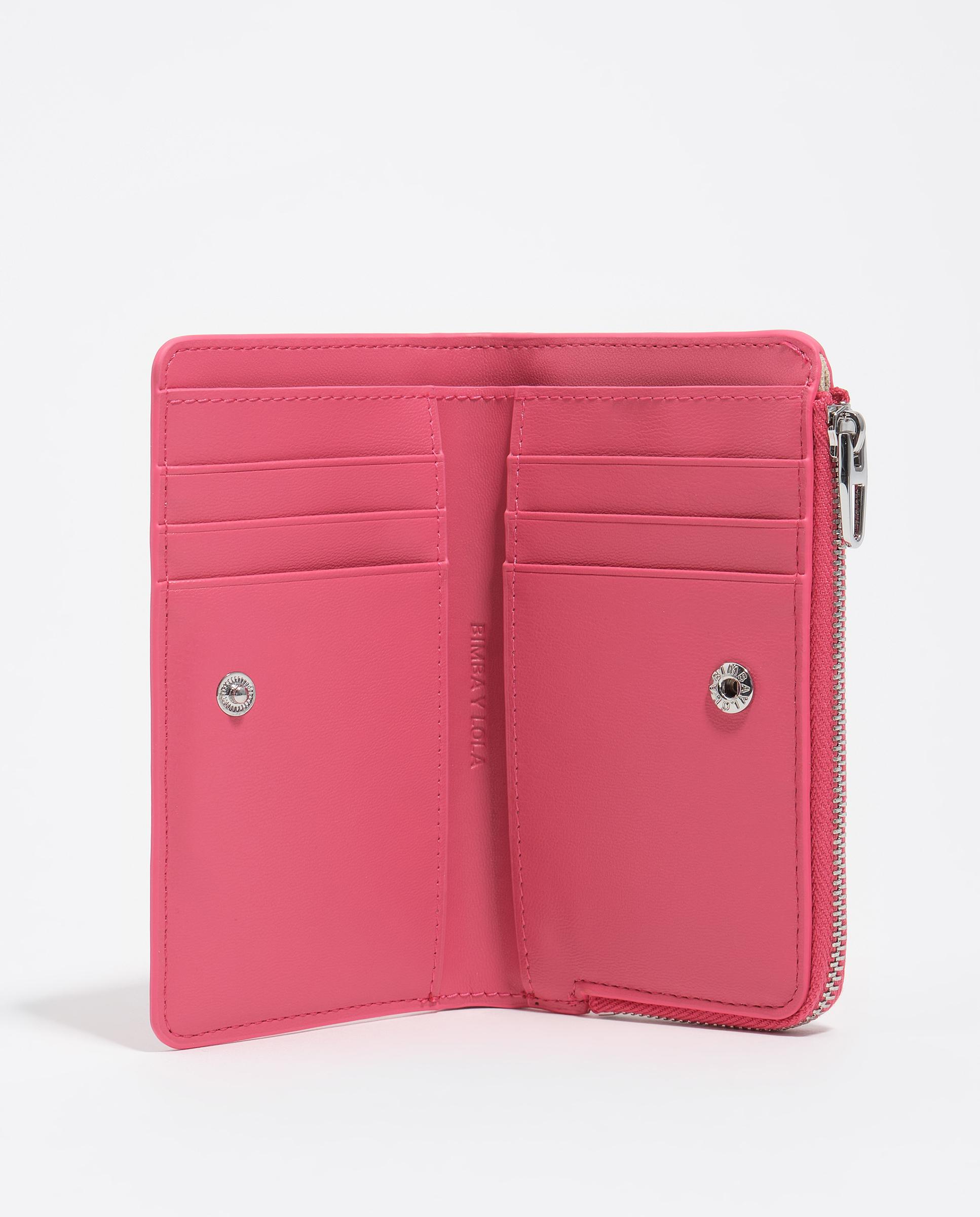 Carteira Compacta com Textura Brilhante Print Rosa-4