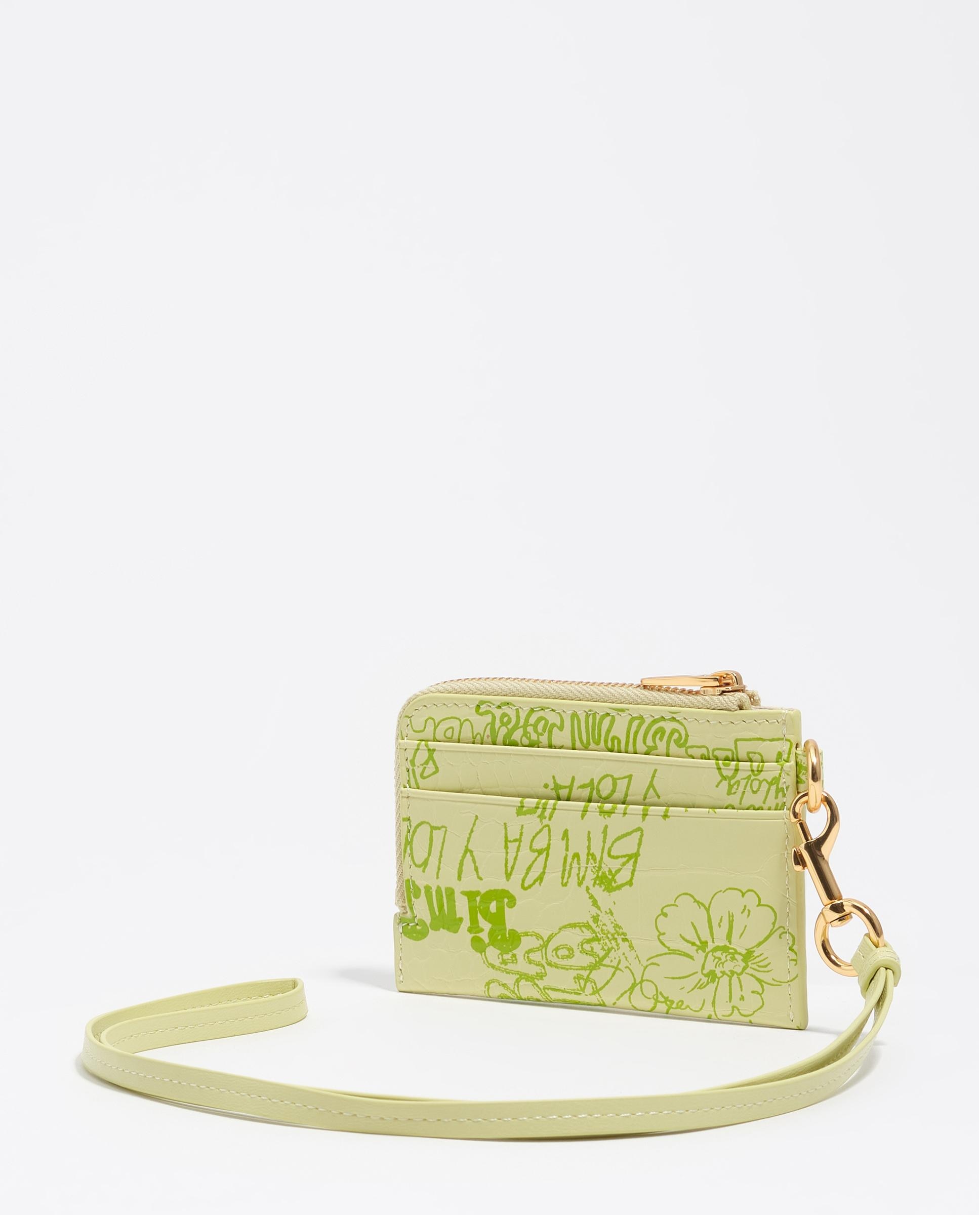 Porta-moedas com Textura Brilhante Print Verde-4