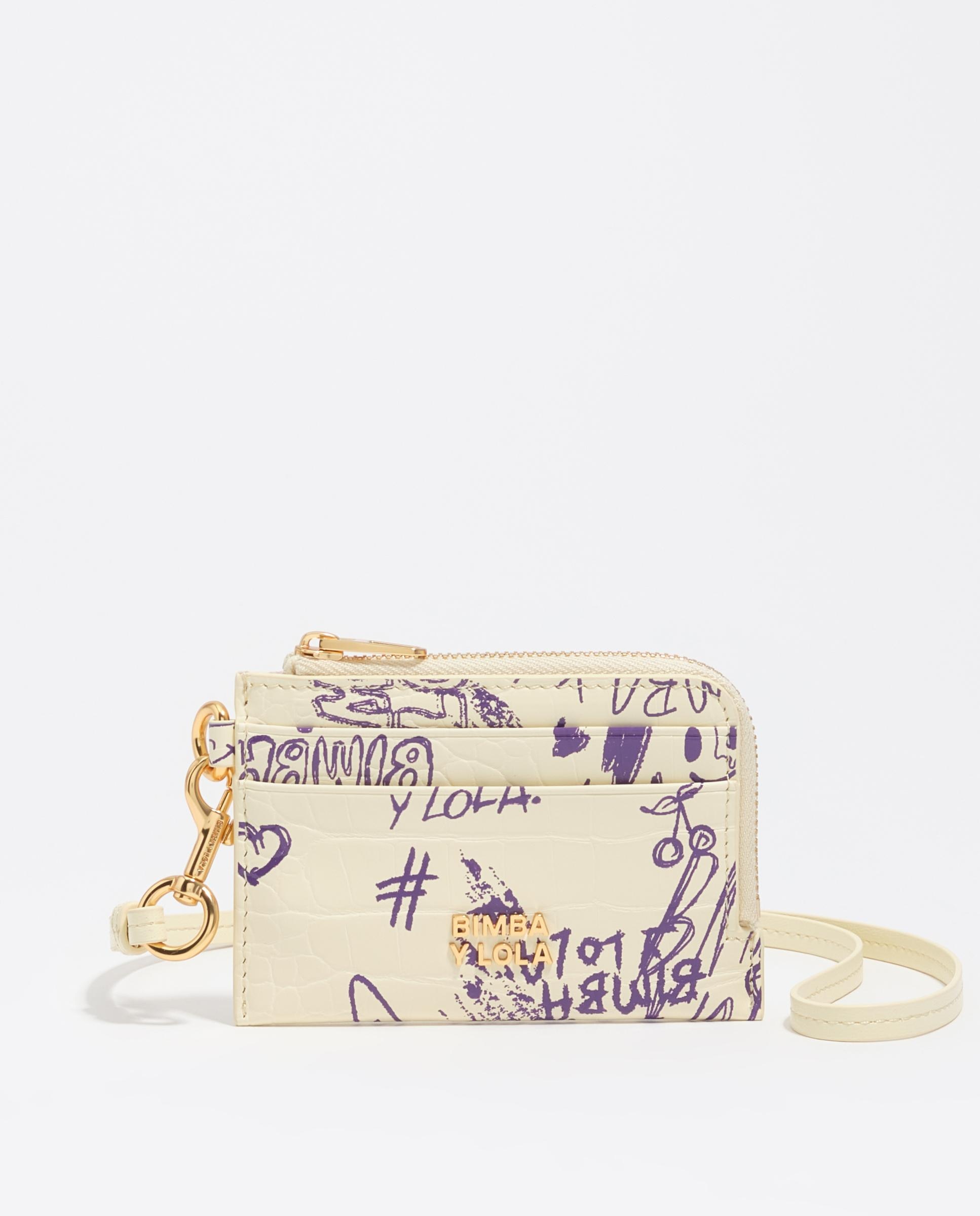 Porta-moedas com Textura Brilhante Print Amarelo-1