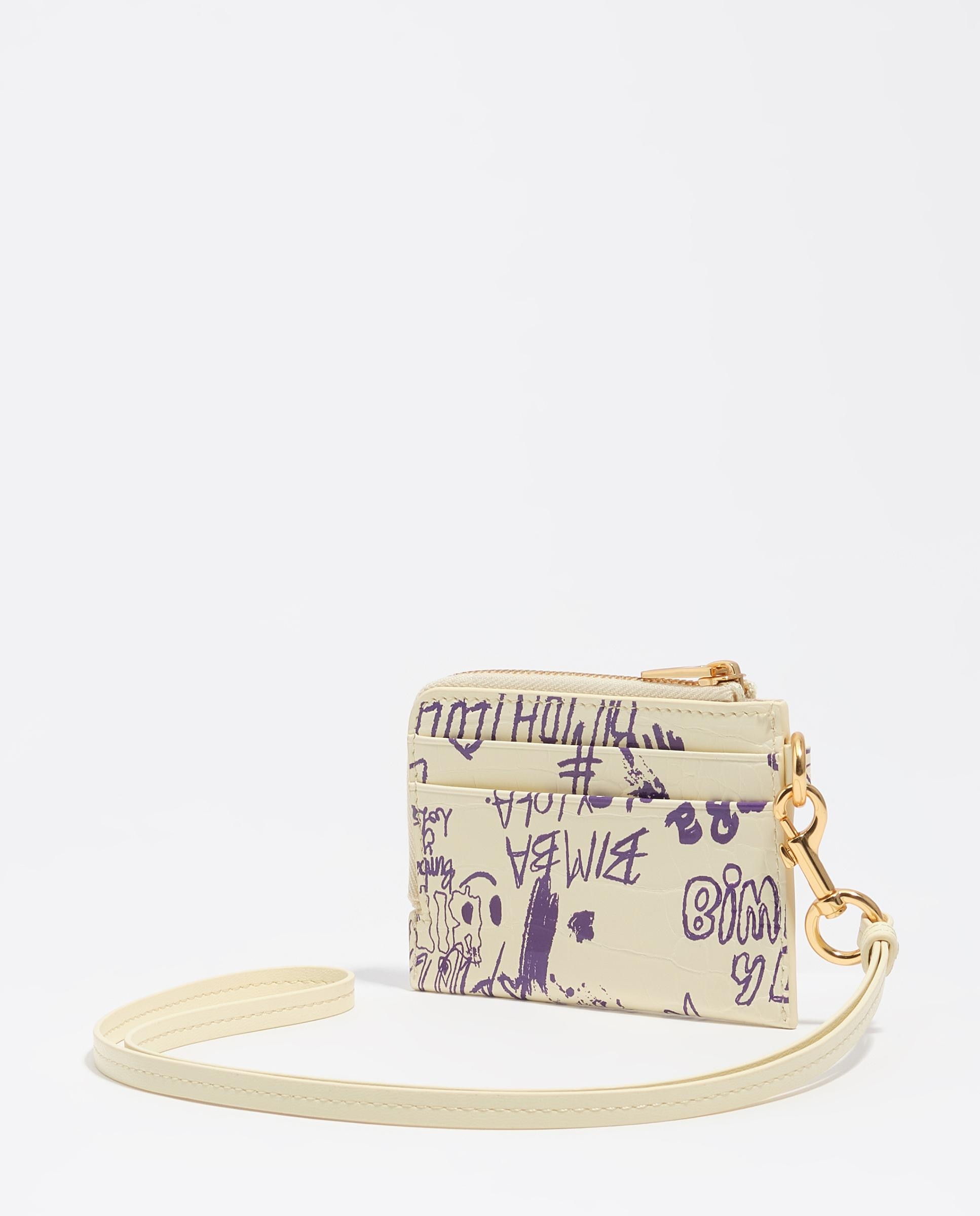 Porta-moedas com Textura Brilhante Print Amarelo-4