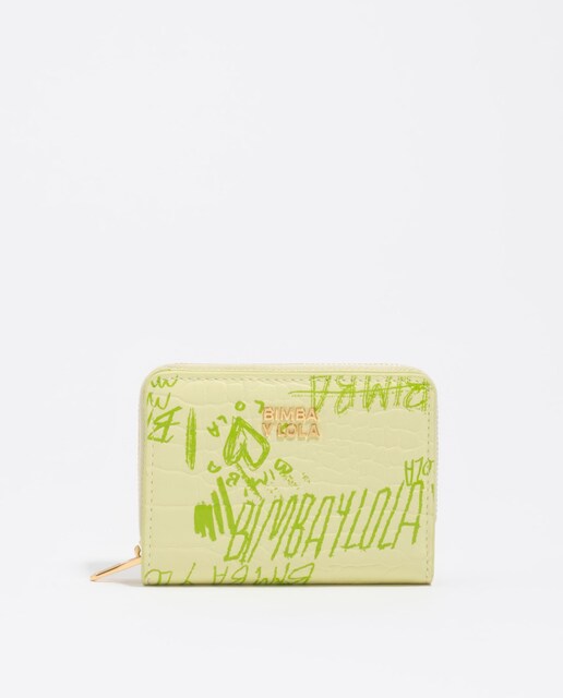 Imagem 0 de Carteira com Aba de Textura Brilhante Print