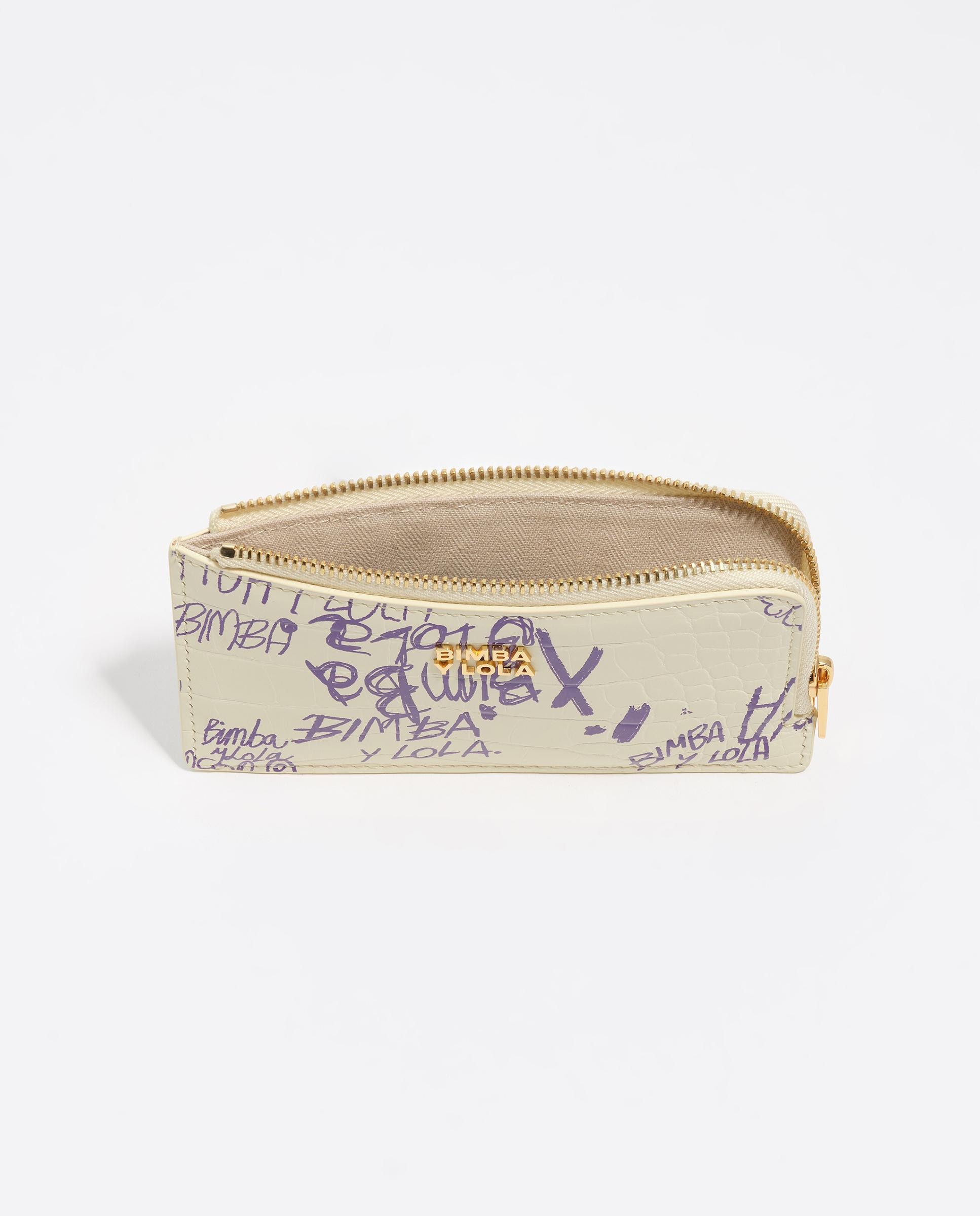 Porta-cartões com Textura Brilhante Print Amarelo-3