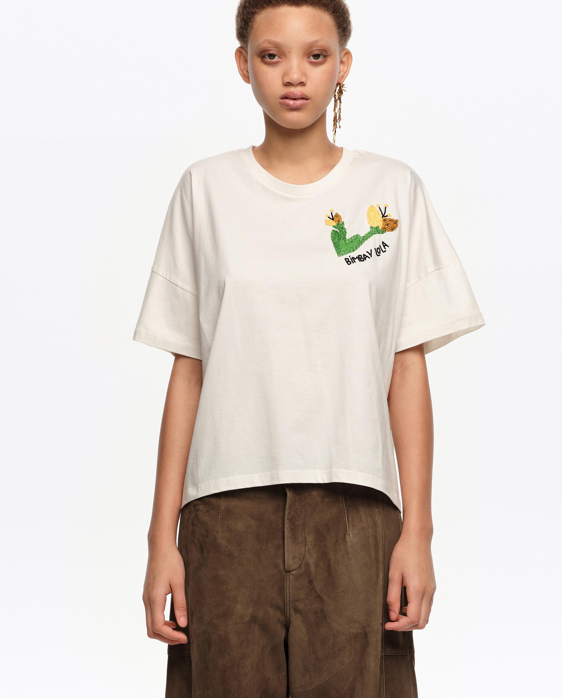 Imagem 0 de T-shirt com Logo Bordado À Mão