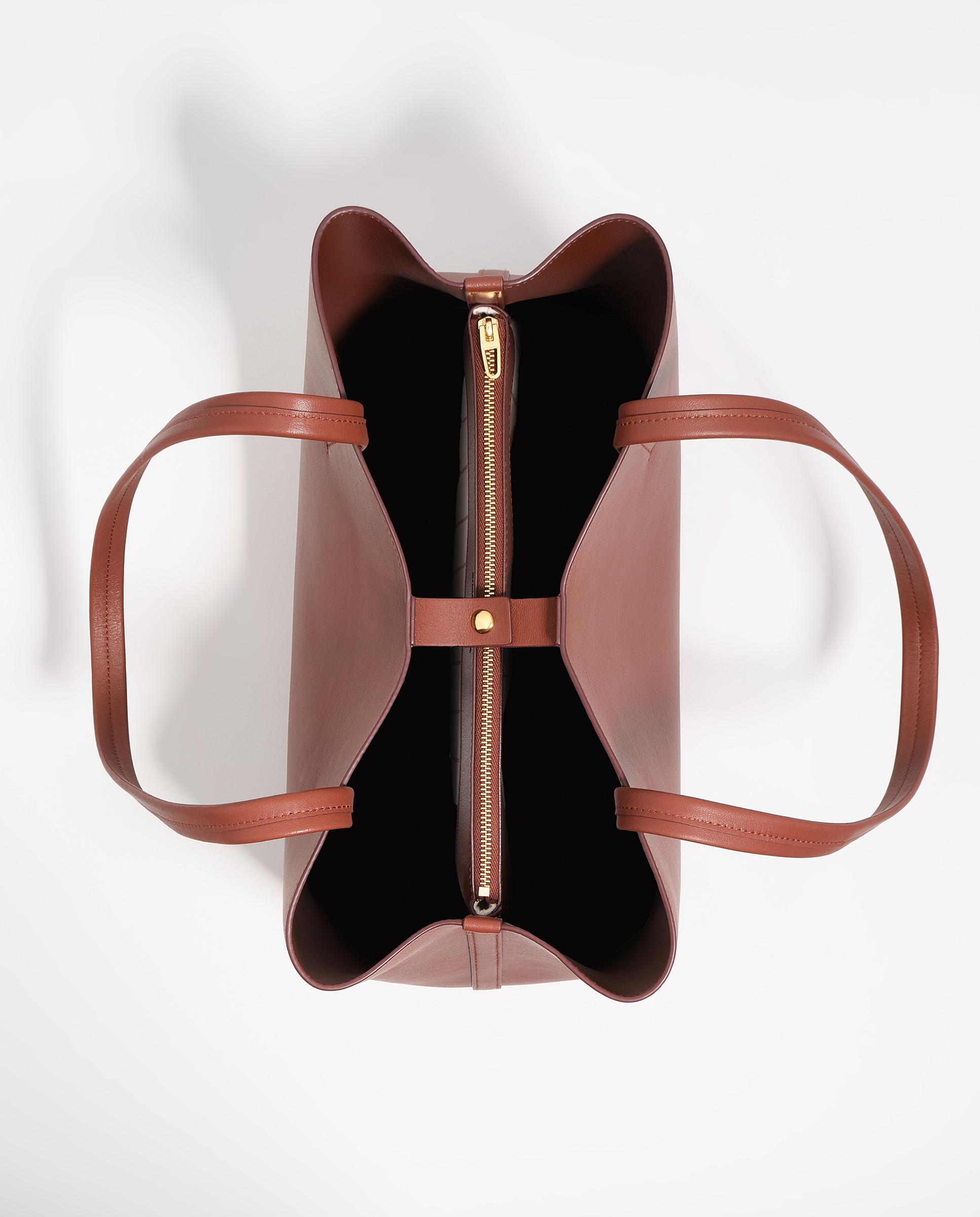 Mala de Ombro Chihuahua Shopper Grande Pele Noz-3