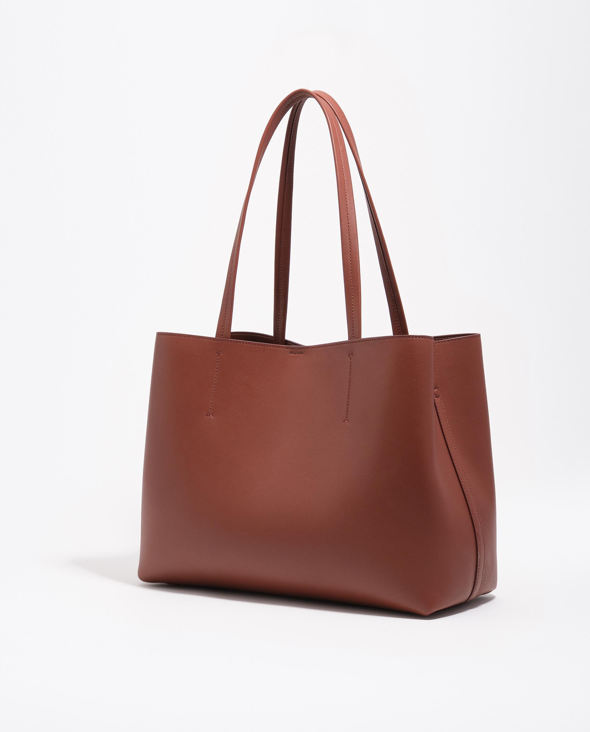 Mala de Ombro Chihuahua Shopper Grande Pele Noz-5