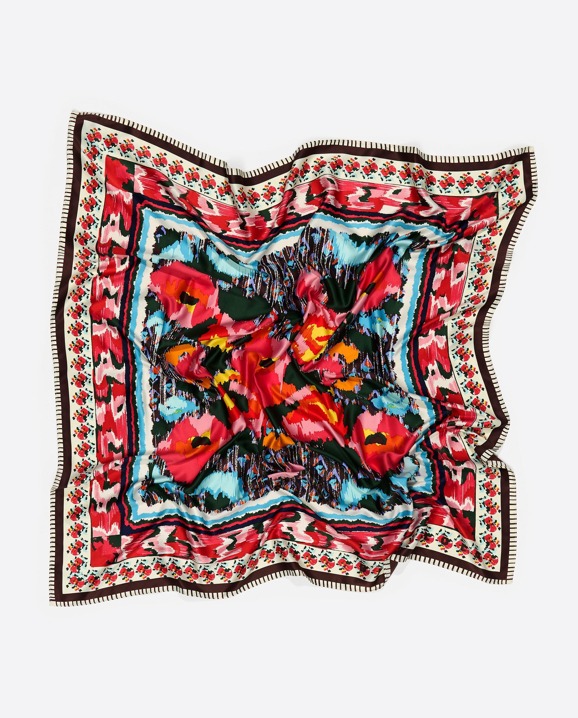 Écharpe Flores Ikat Fúcsia-2