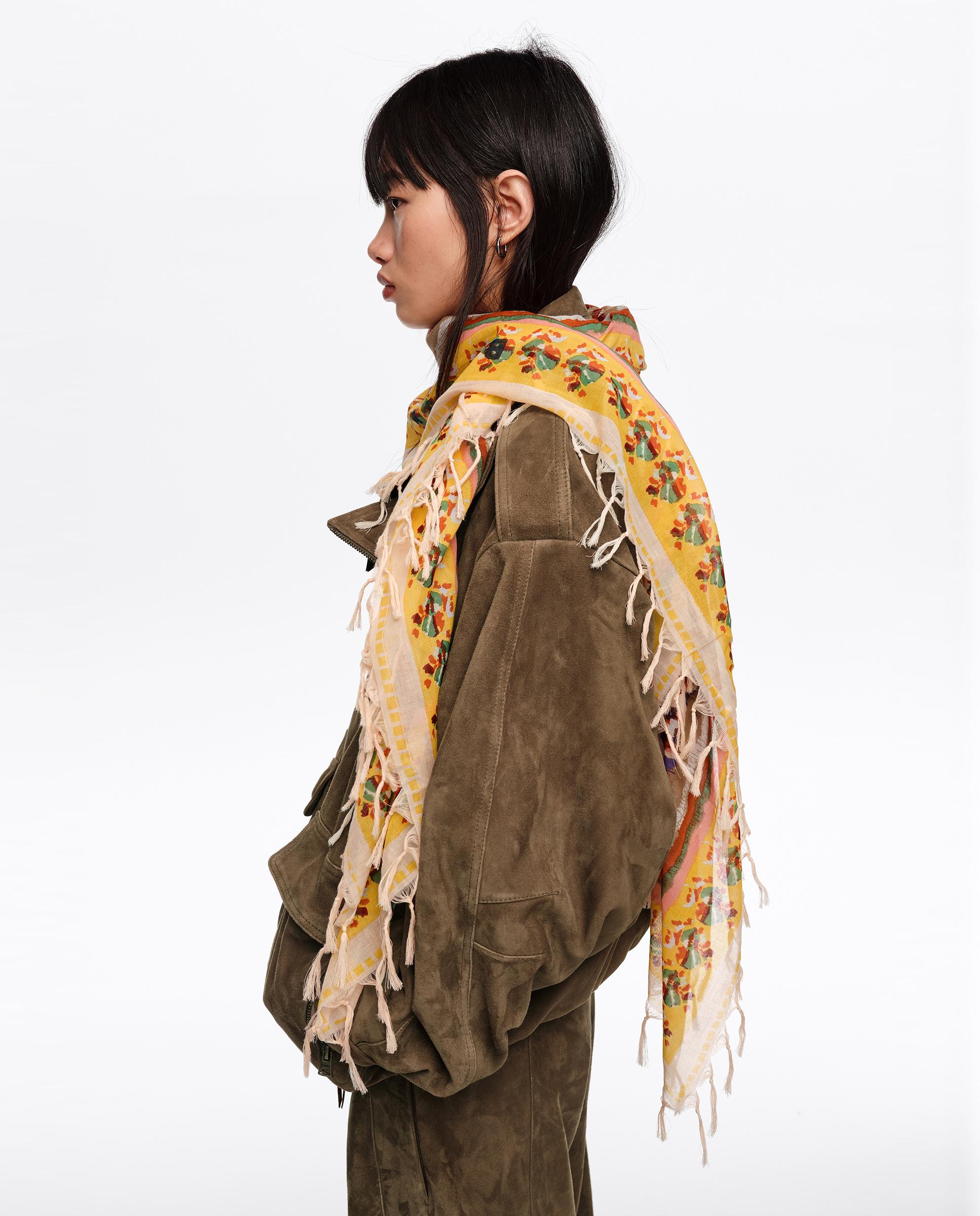 Écharpe Patchwork de Algodão Multicolor-2