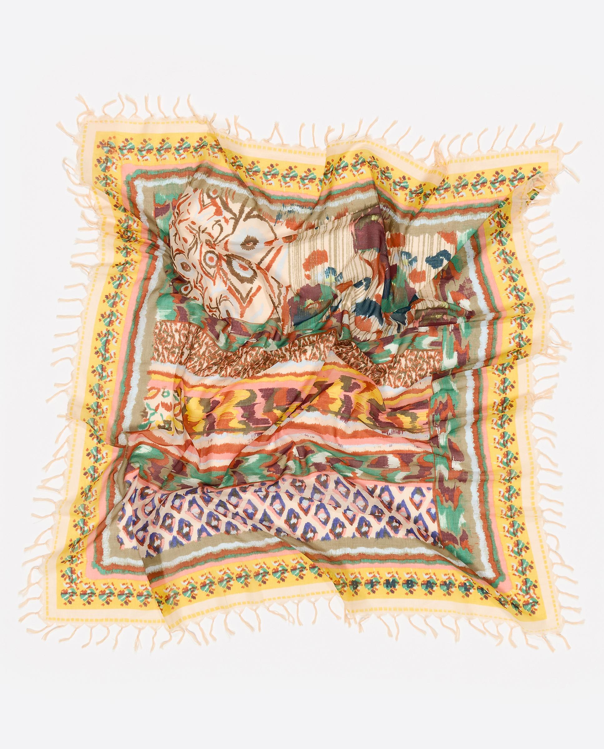 Écharpe Patchwork de Algodão Multicolor-3