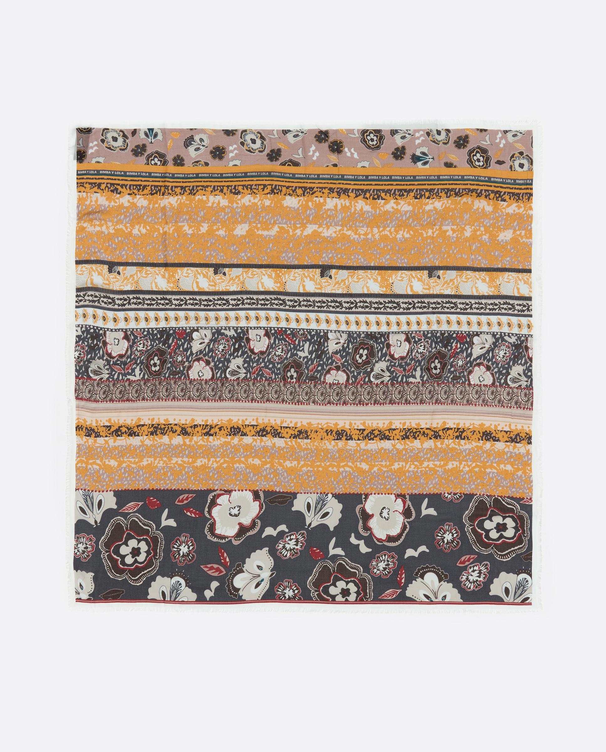 Imagem 0 de Xaile Franjas Paisley e Flores