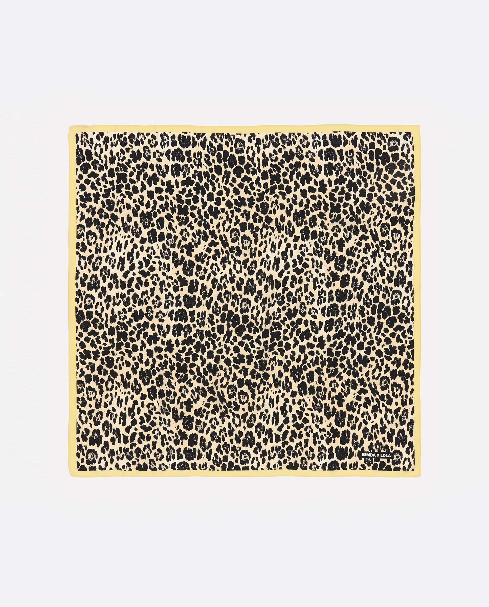 Imagem 0 de Lenço Quadrado Leopardo com Moldura Traste