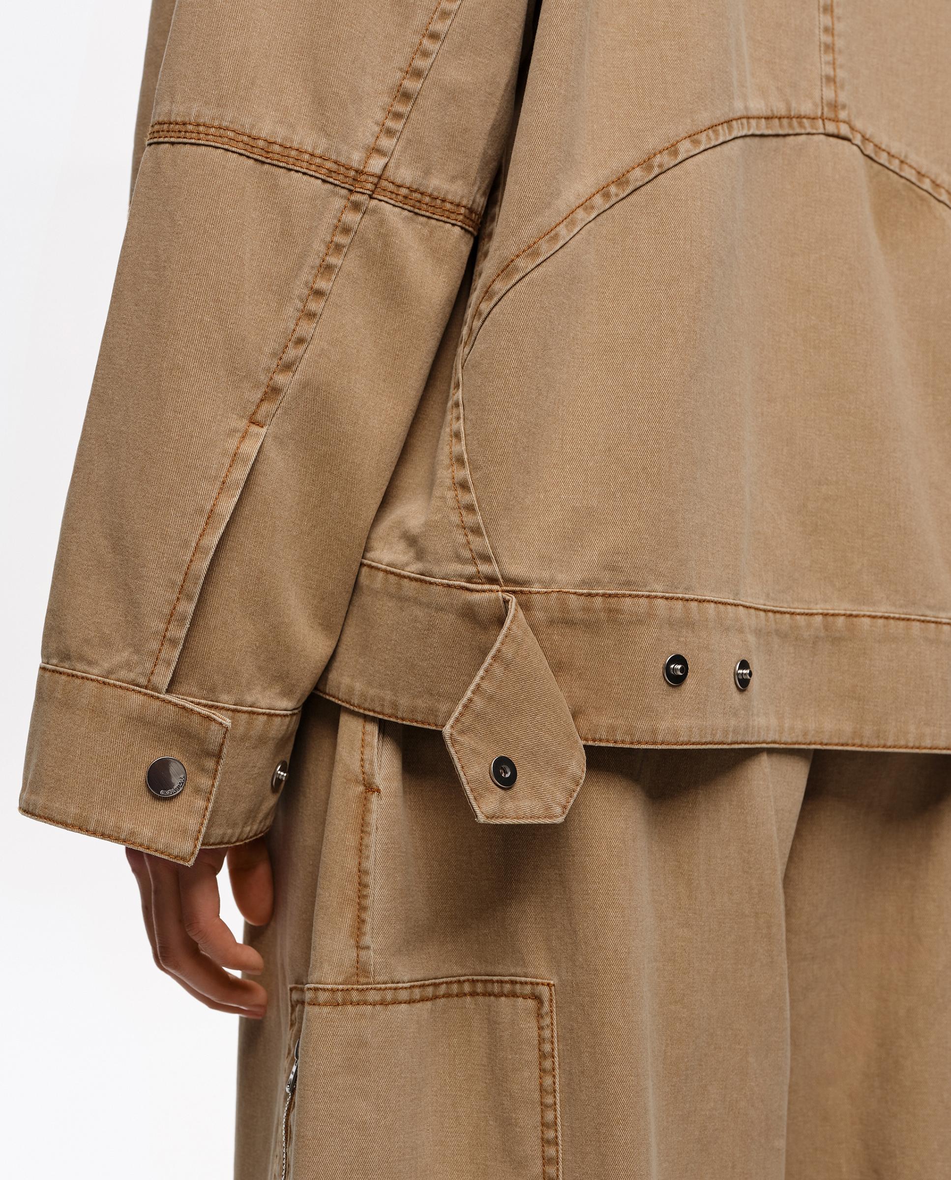 Casaco Jeans Cruzado Lavado Camel-3