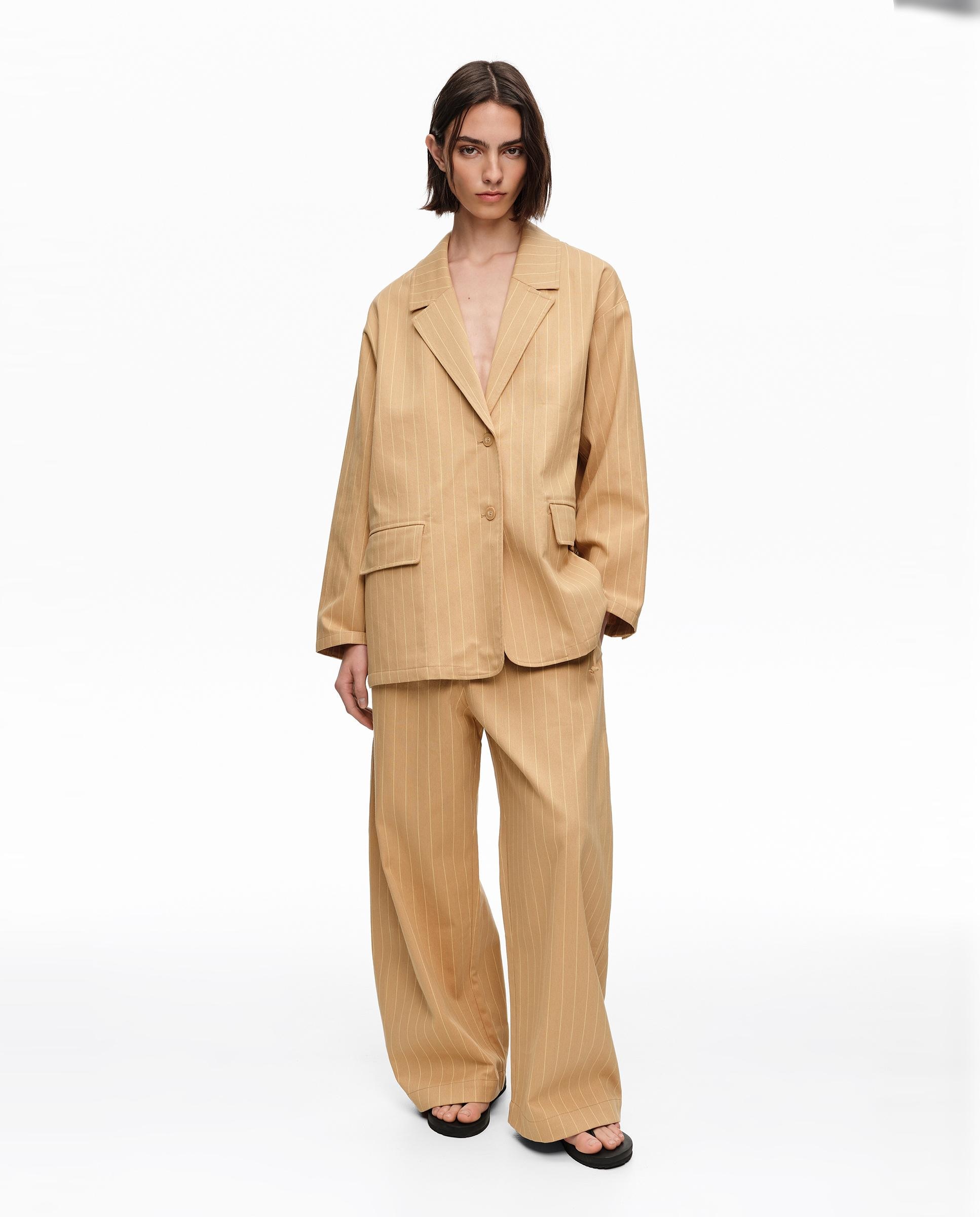 Imagem 0 de Blazer Às Riscas com Bolsos