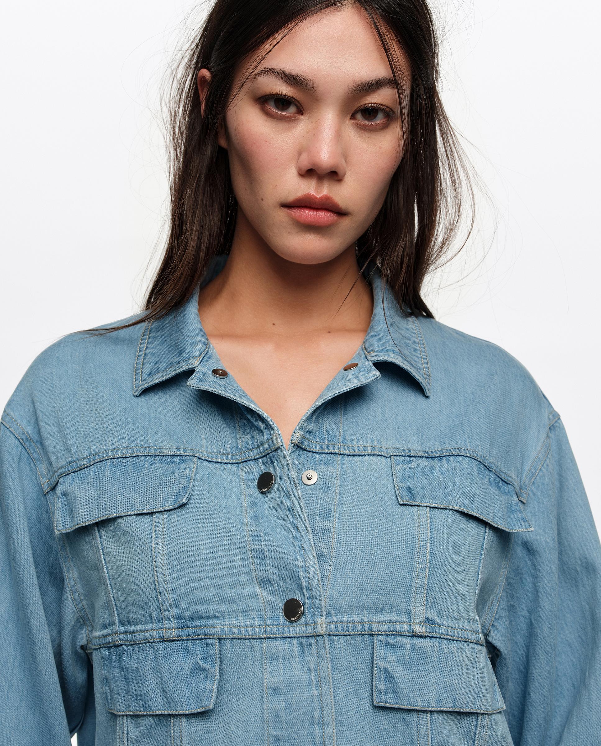 Imagem 0 de Blusão Jeans Boxy Fluido