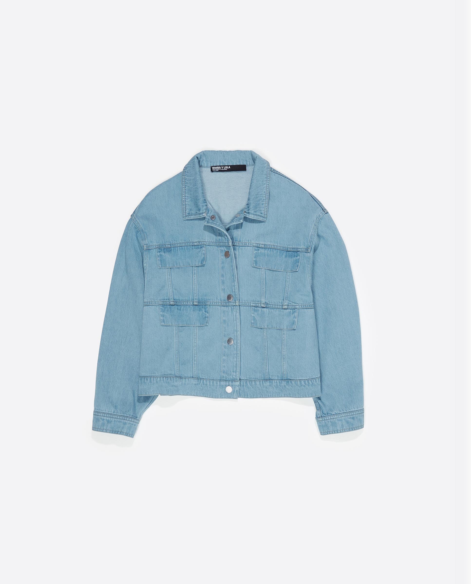 Blusão Jeans Boxy Fluido Azul denim-4