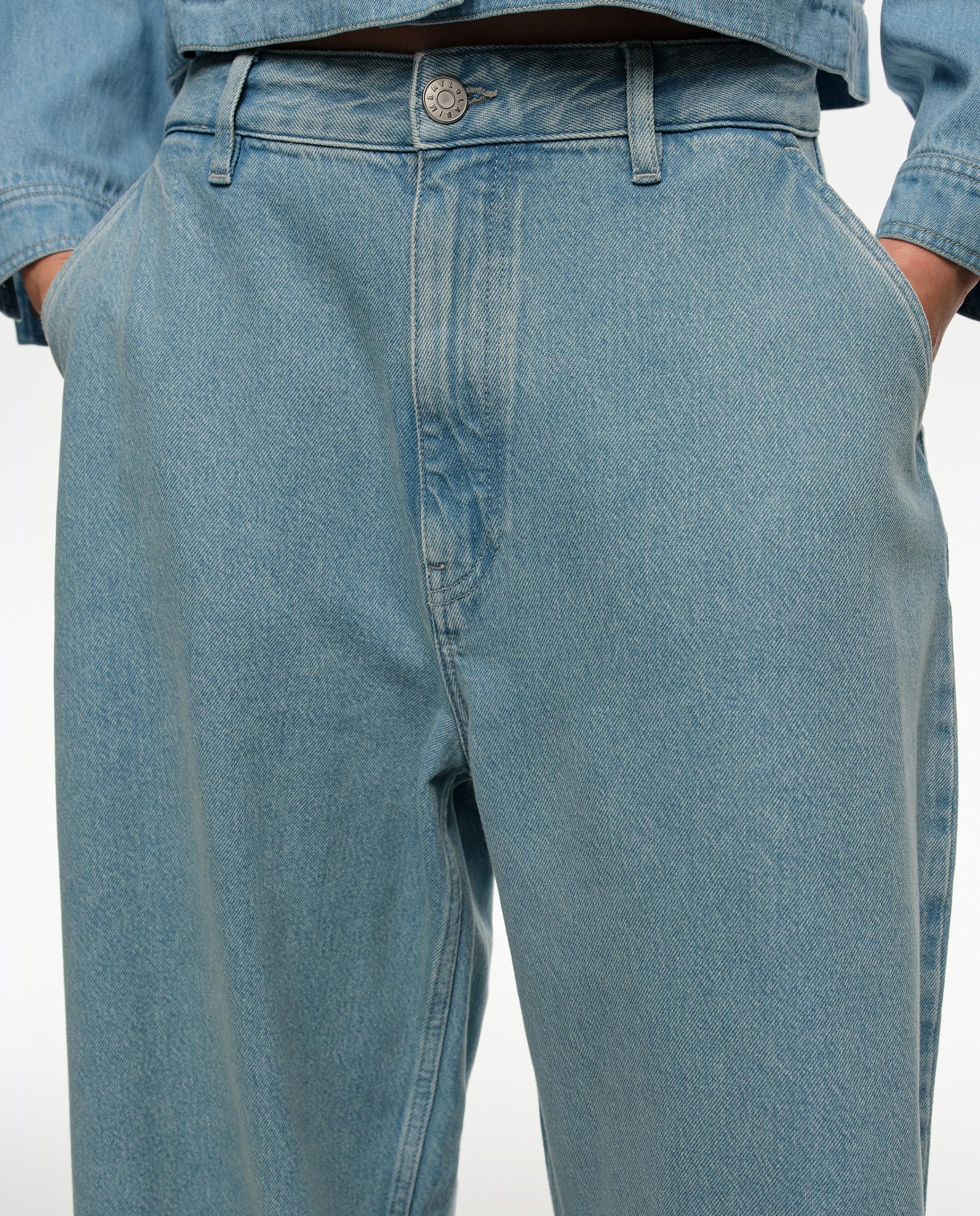 Imagem 0 de Calças Retas com Pinças Denim Fluído