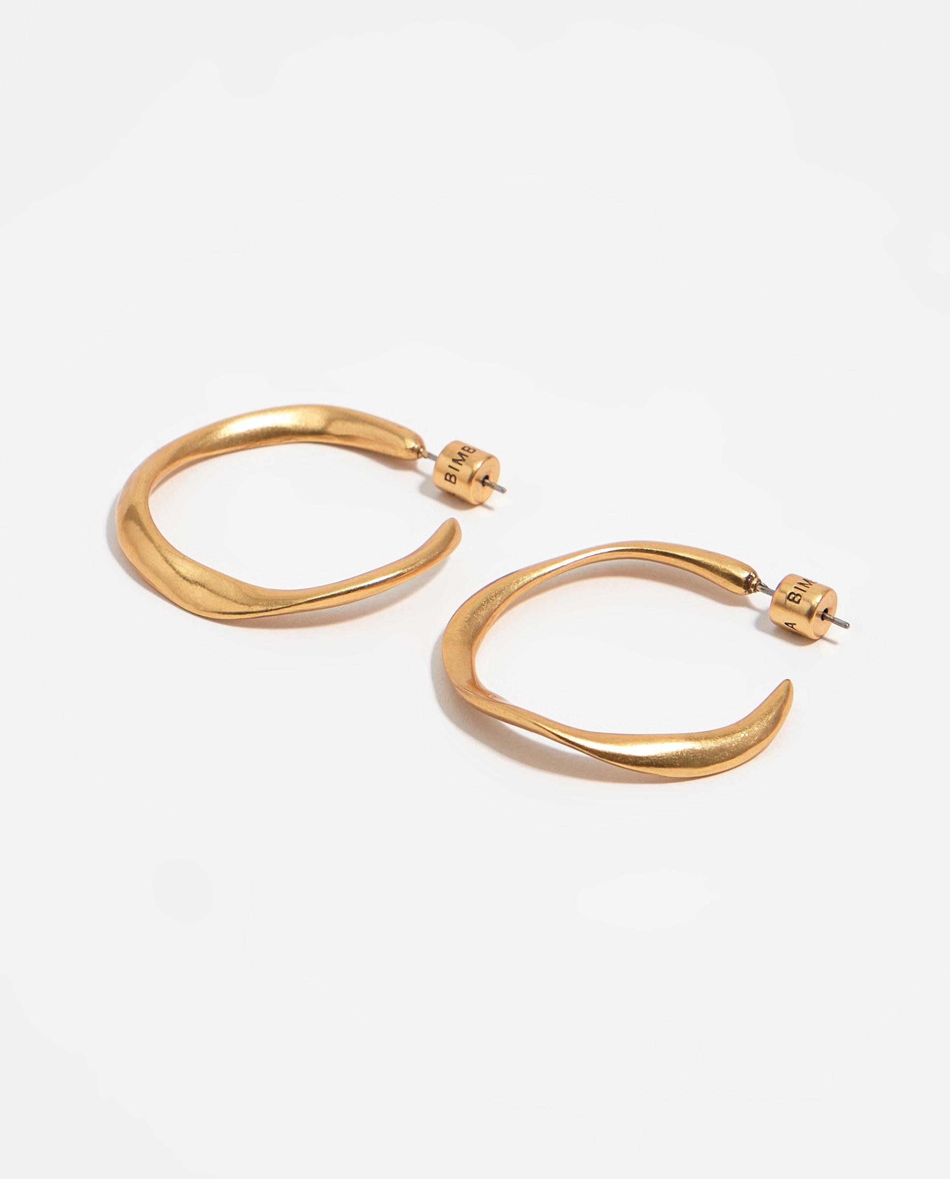 Brincos Aro Irregular Dourado-4