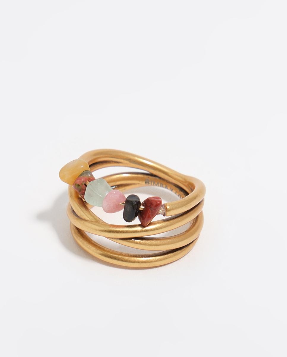 Imagem 0 de Anel com Bandas Cruzadas e Pedras