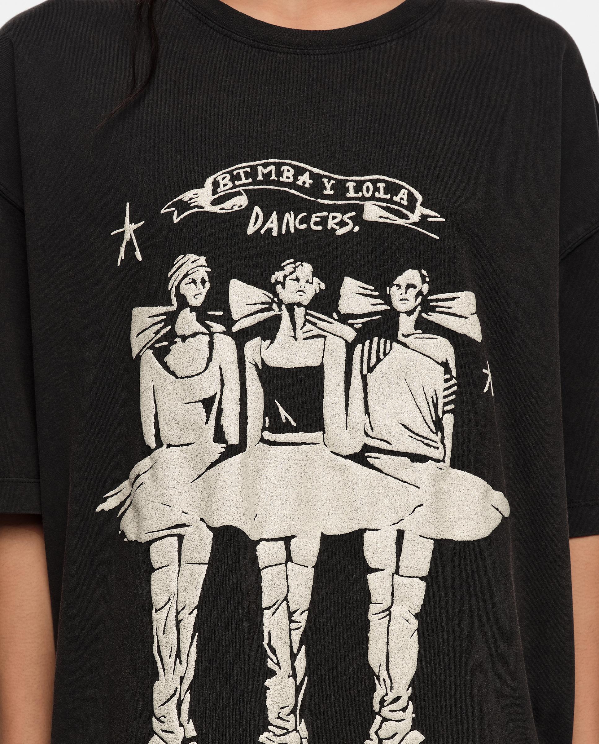 T-shirt com Logo de Manga 3/4 Preto-3