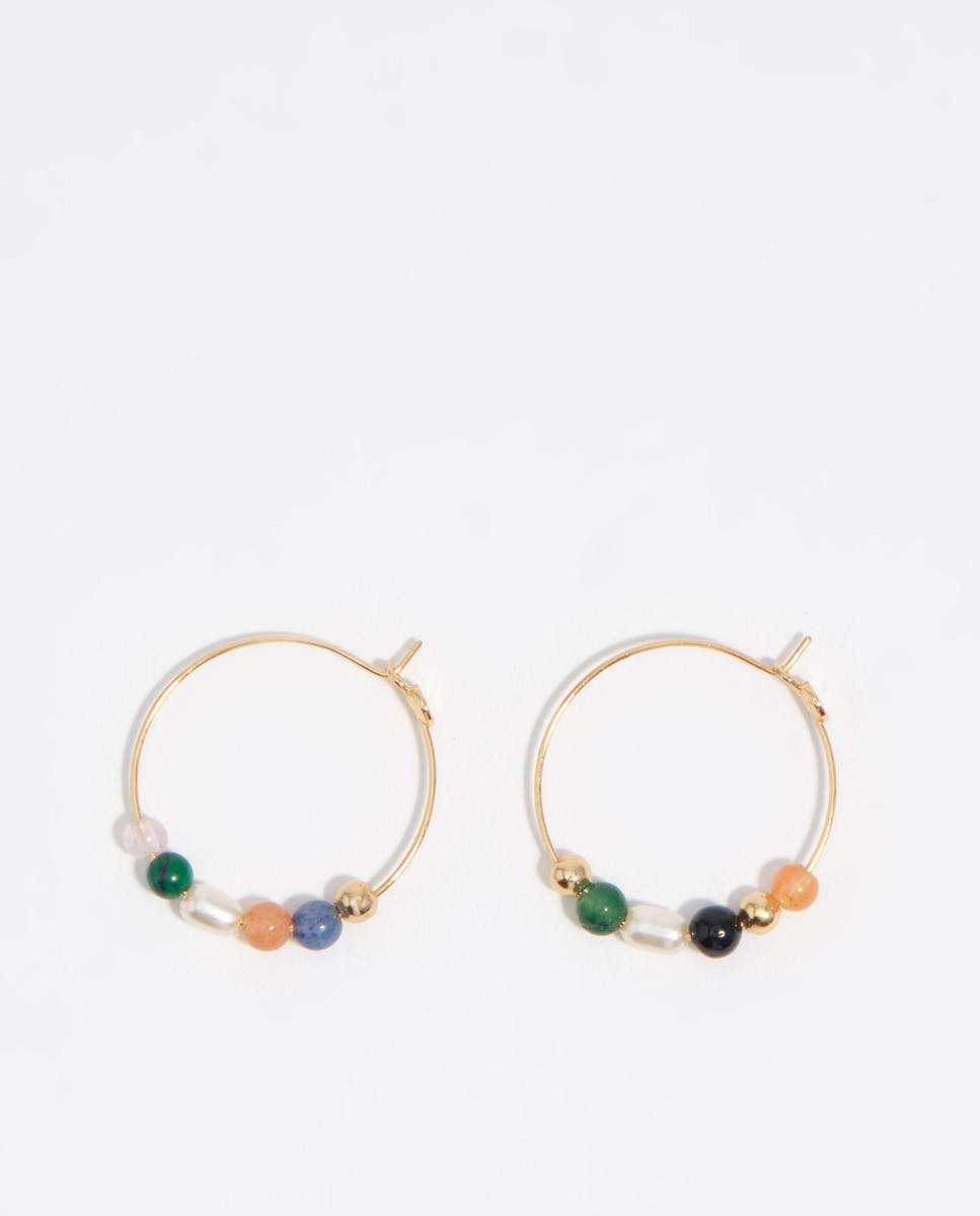 Imagem 0 de Brincos de Aro com Pedras Multicolor