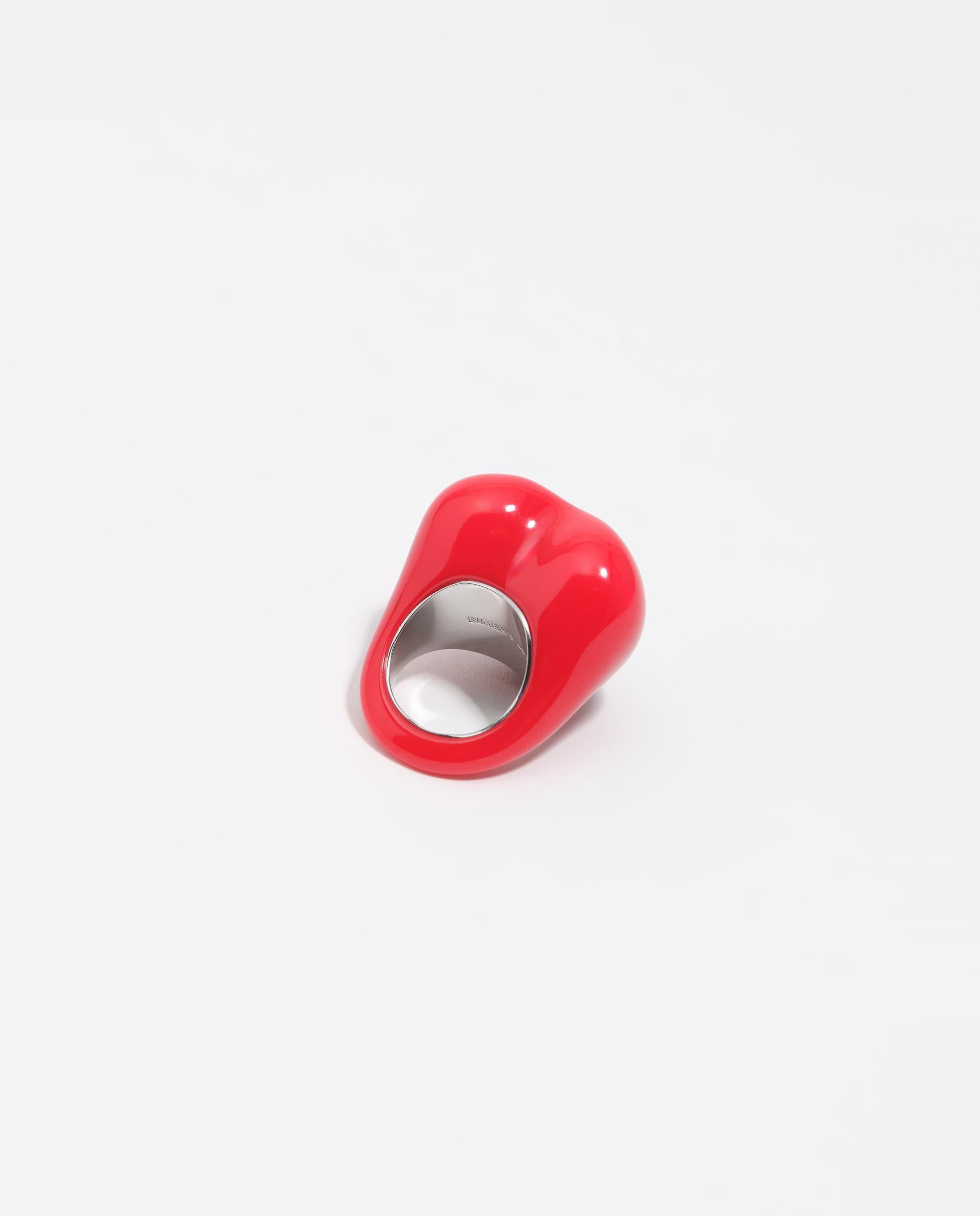 Anel Coração Vermelho Vermelho-3