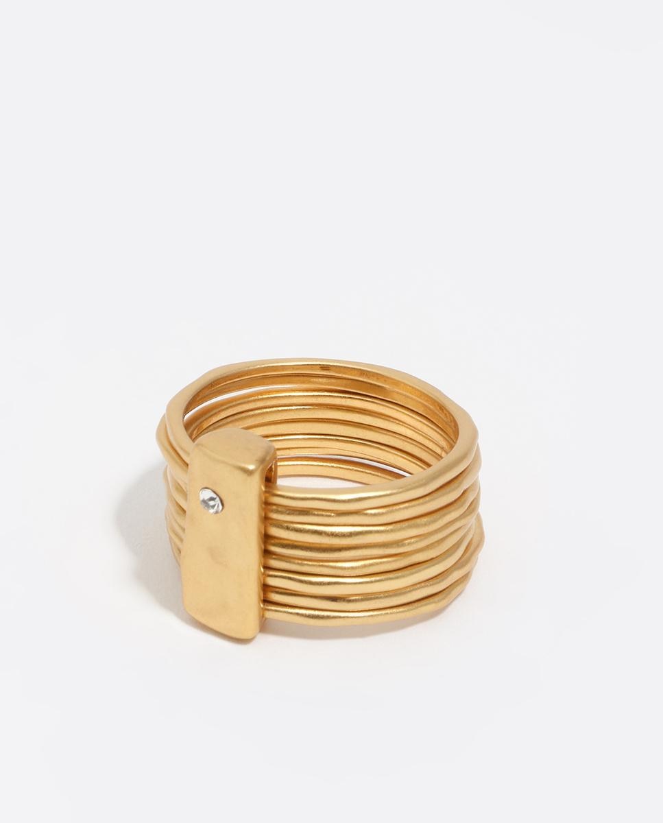 Imagem 0 de Anel com Textura Dourado Envelhecido