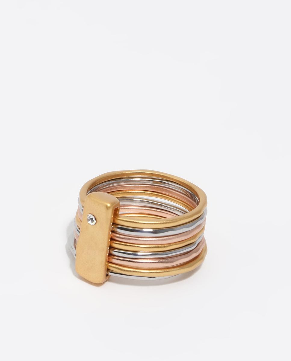 Imagem 0 de Anel com Textura Tricolor