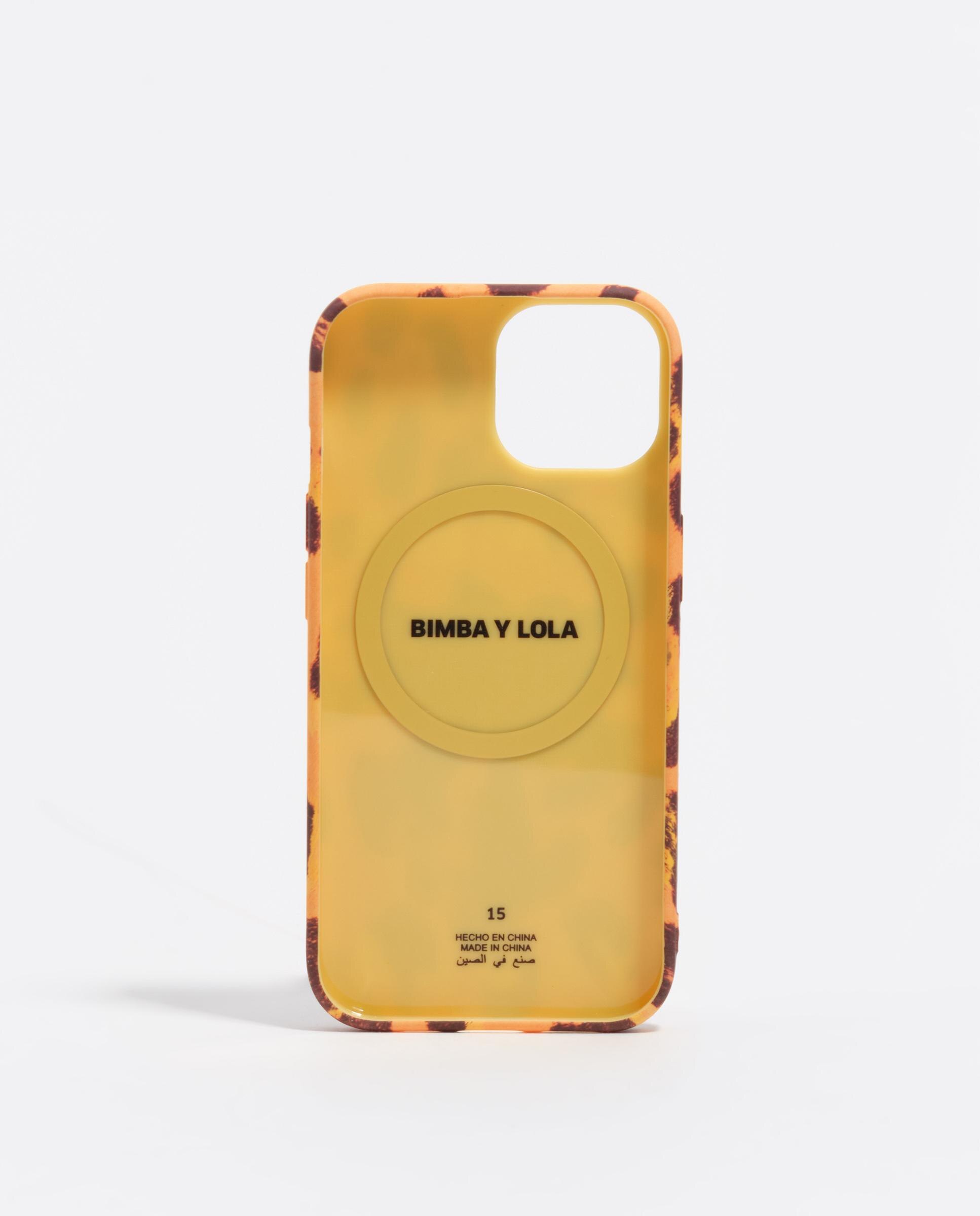 Capa para Telemóvel Iphone 15 Palmeira Amarelo / Preto-2