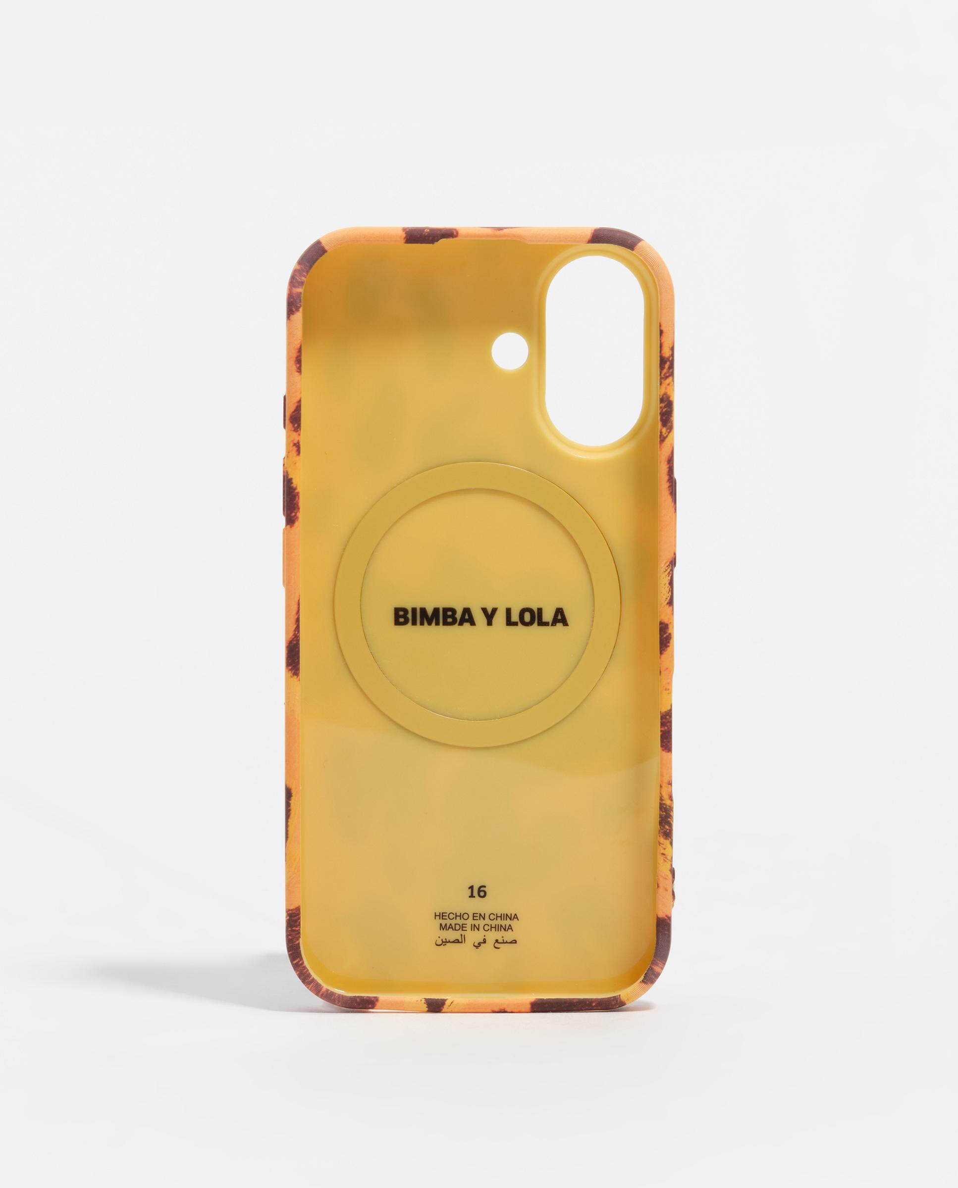 Capa para Telemóvel Iphone 16 Palmeira Laranja-2