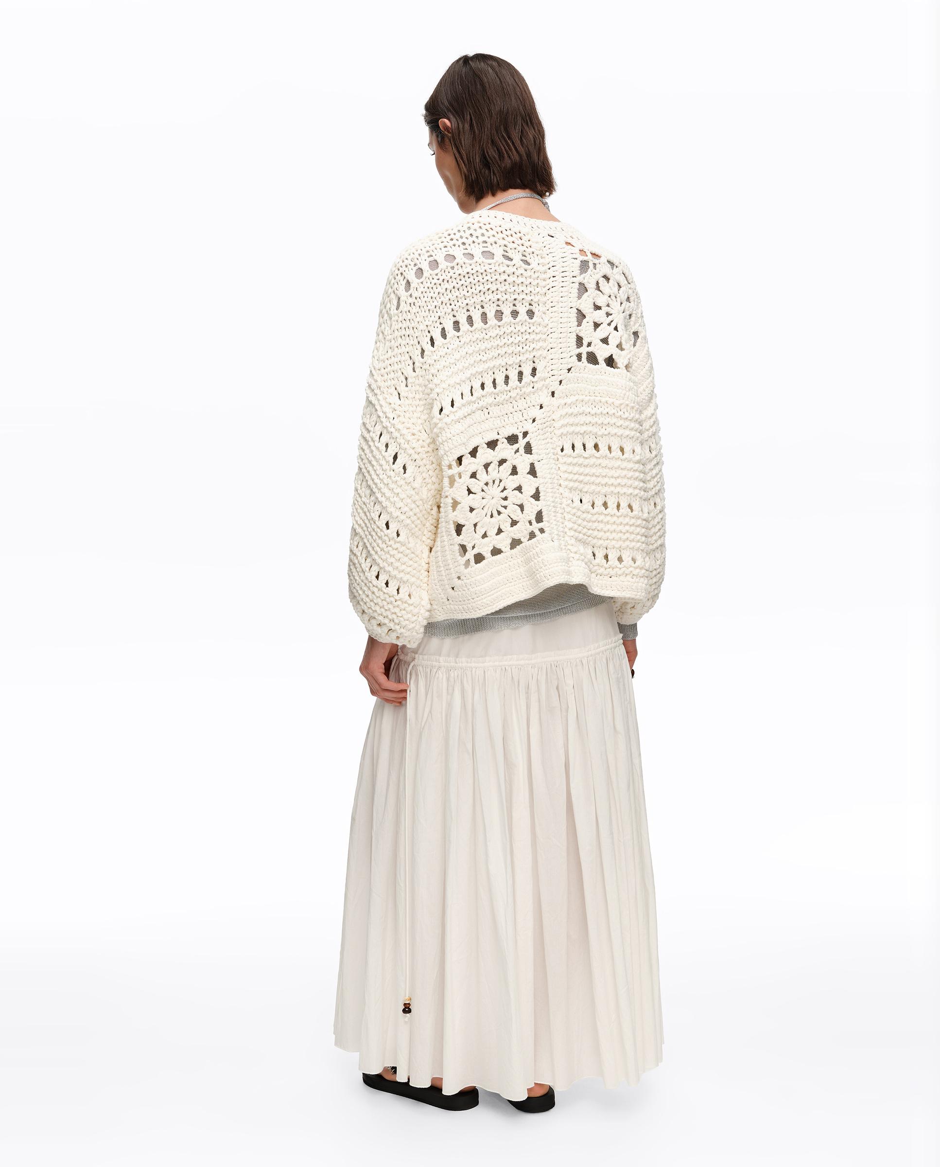 Cardigan em Crochet Globo Branco-2