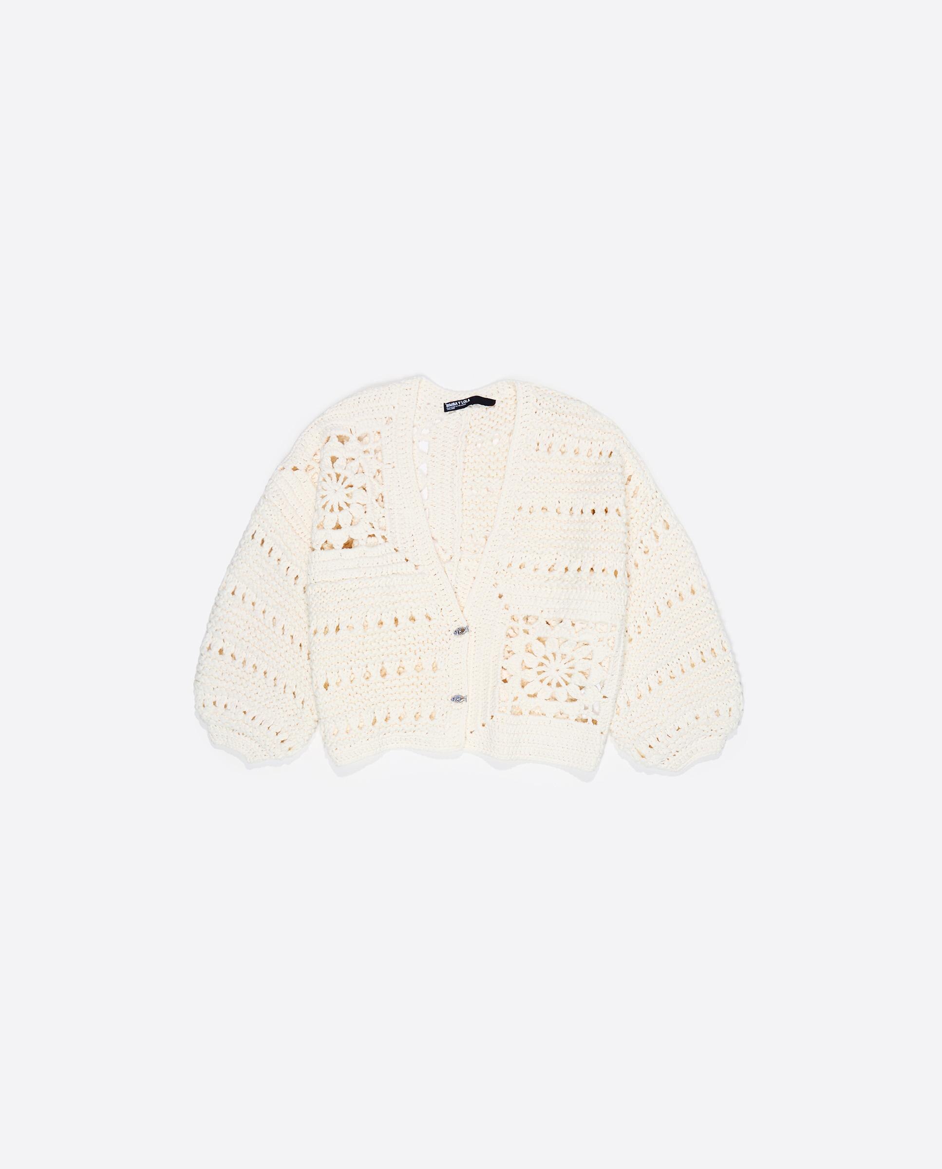 Cardigan em Crochet Globo Branco-6