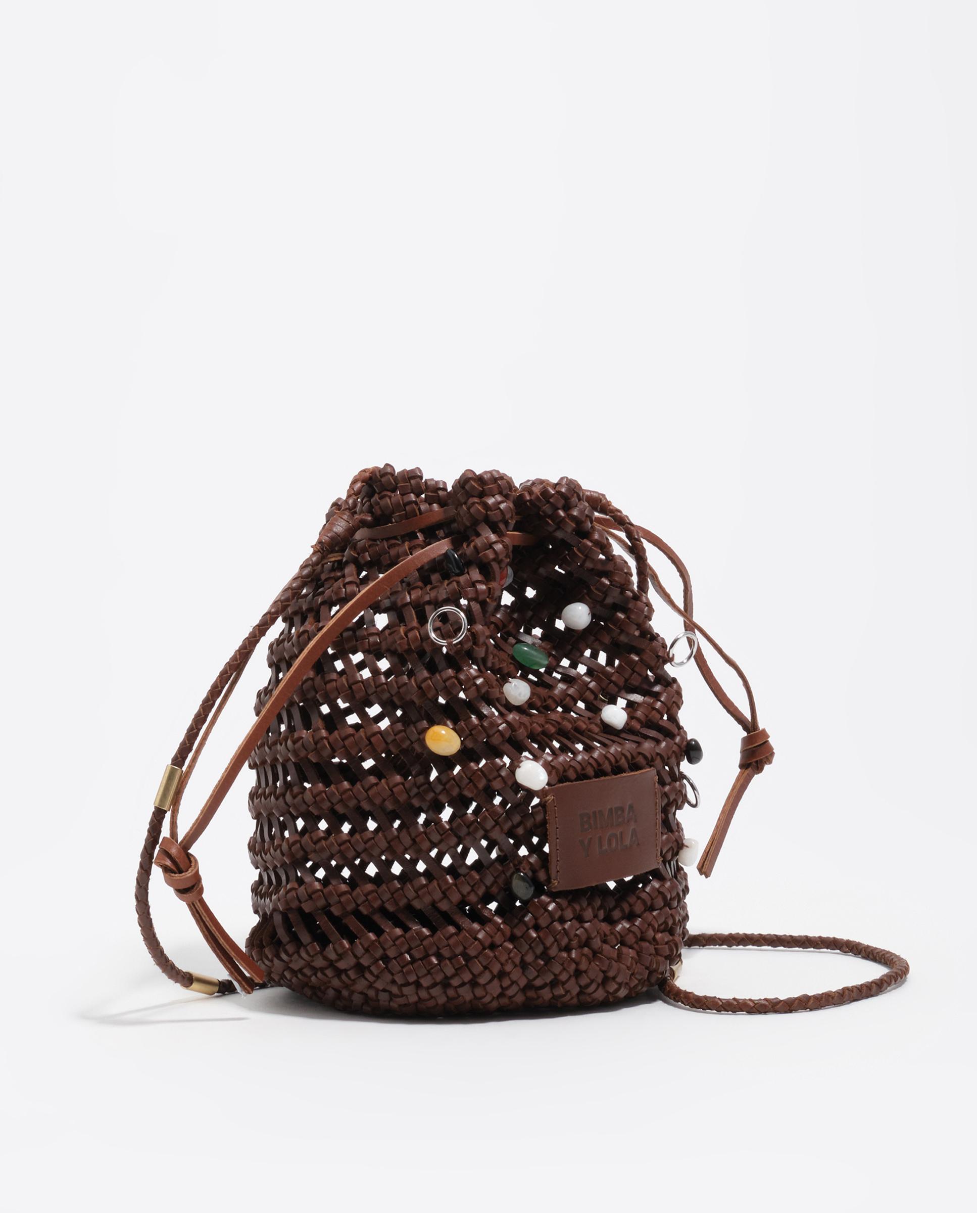 Minibolsa Entrançada Pele Noz-2