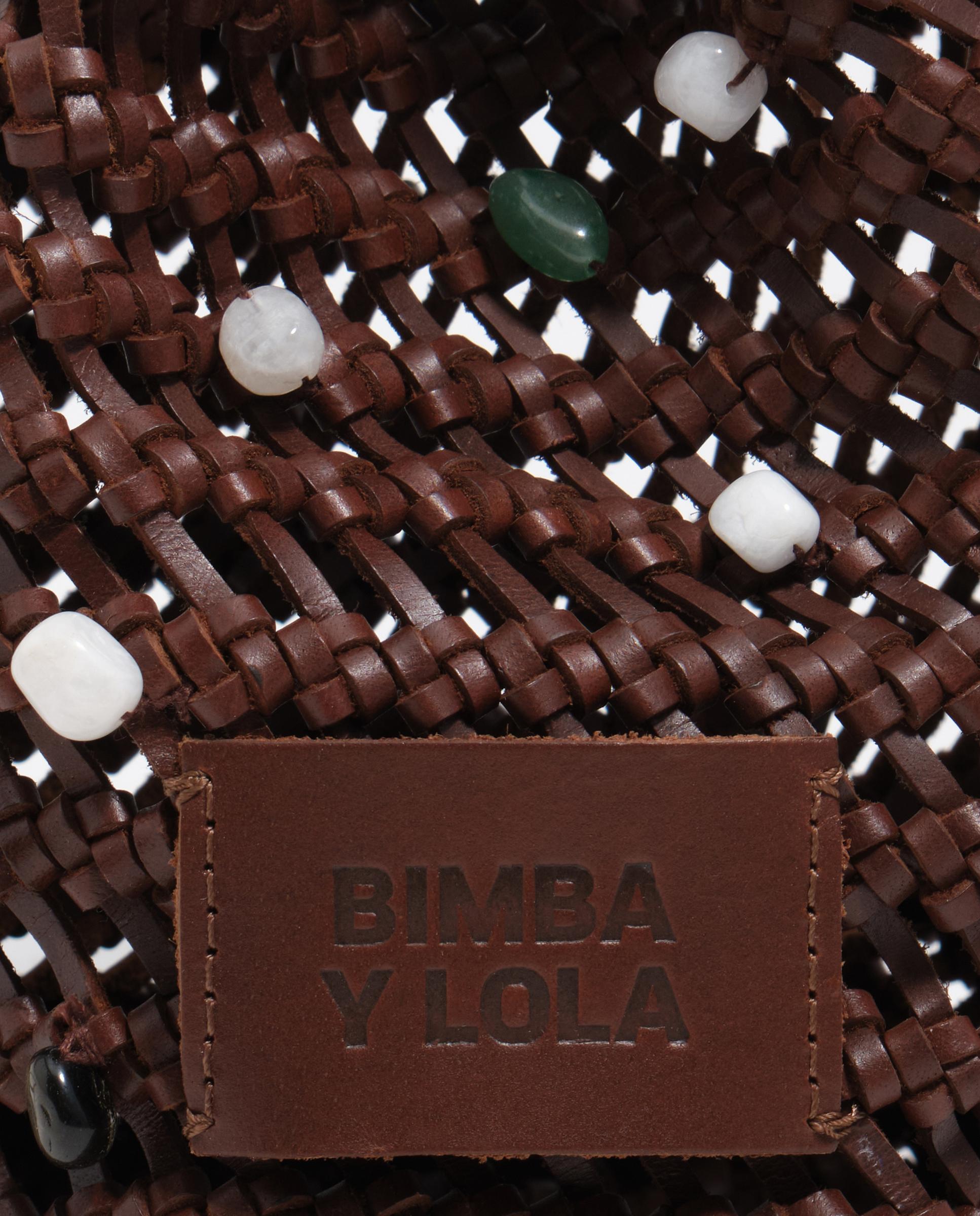 Minibolsa Entrançada Pele Noz-4