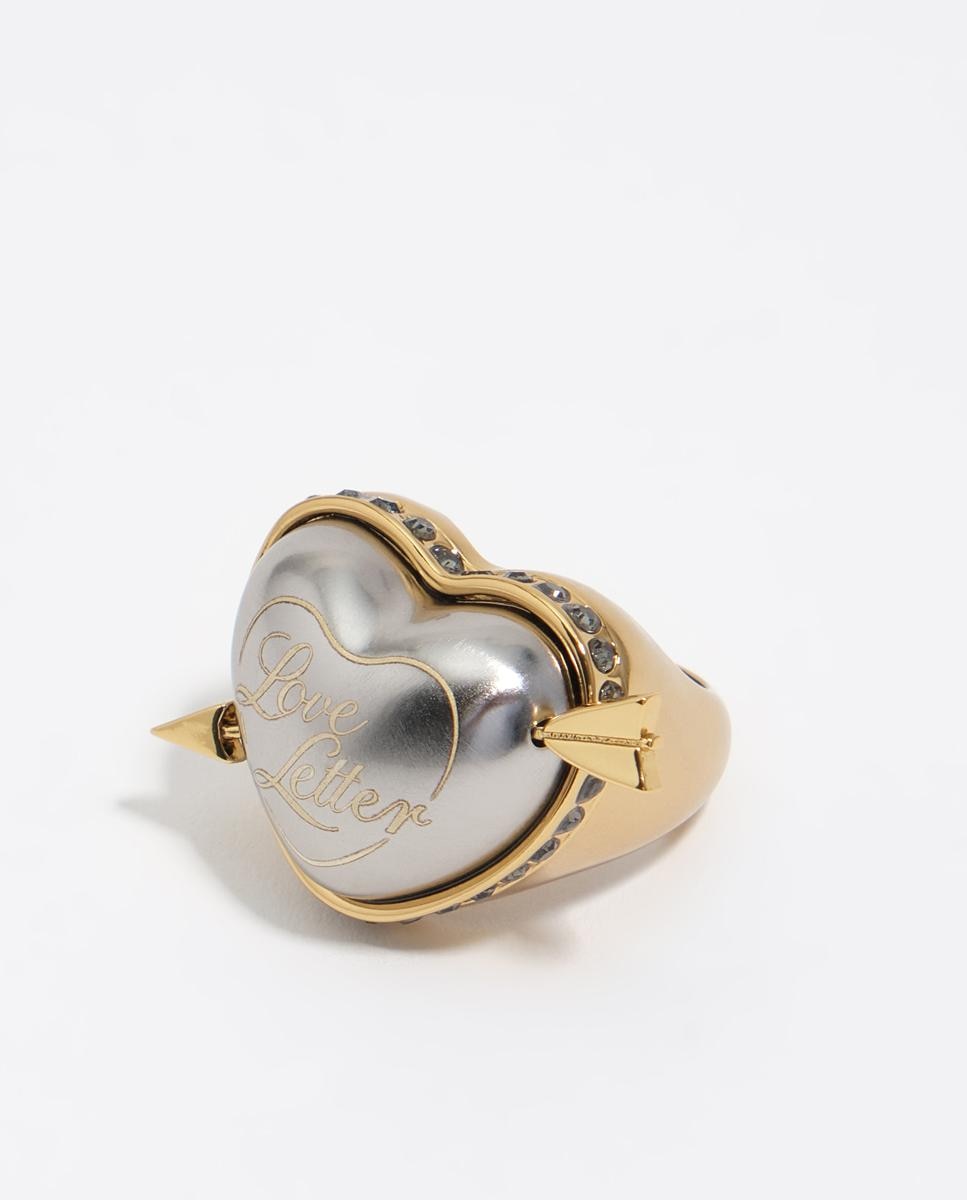 Imagem 0 de Anel Coração Love Letter Bicolor