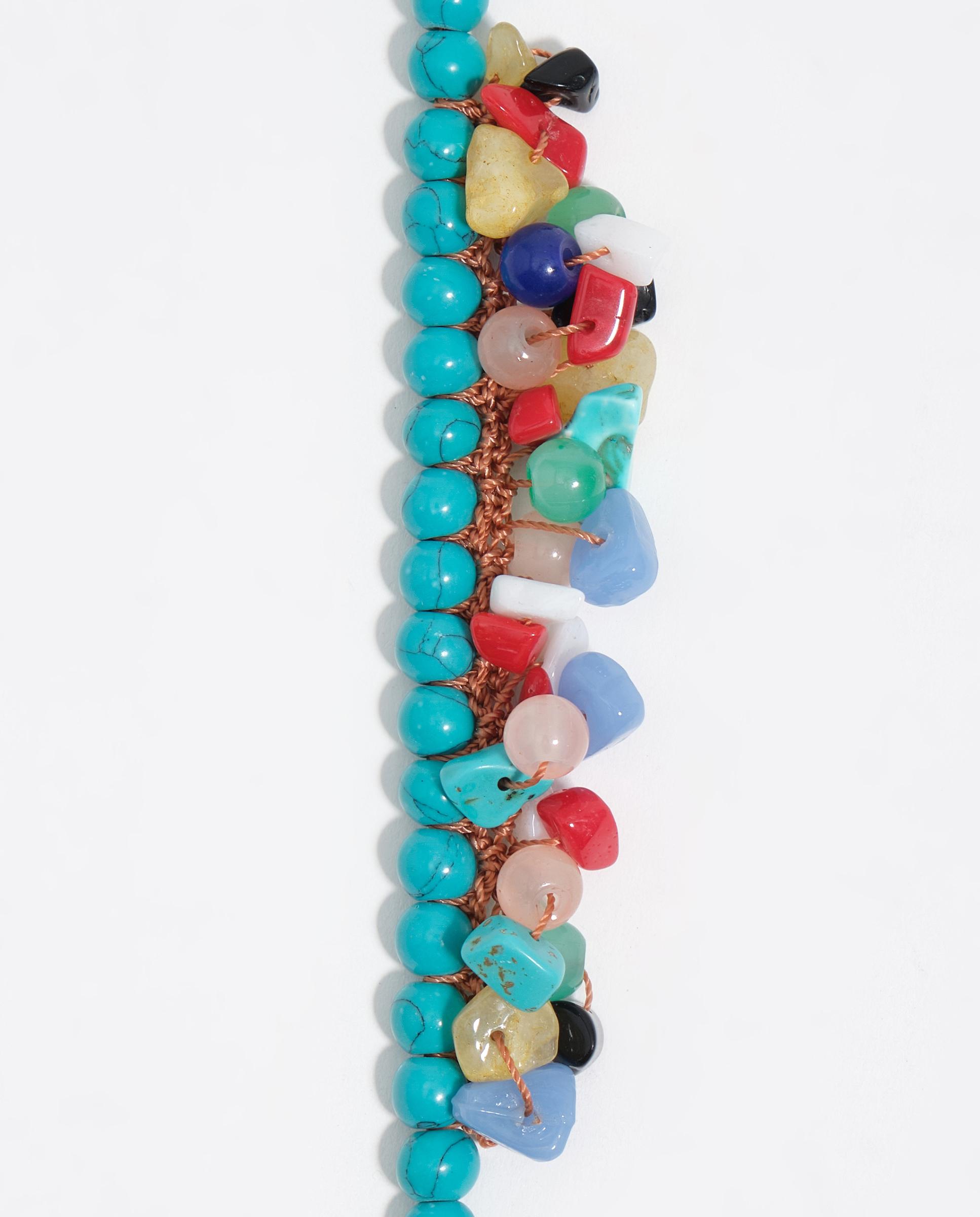 Pulseira Pedras e Pérolas Multicolor-2