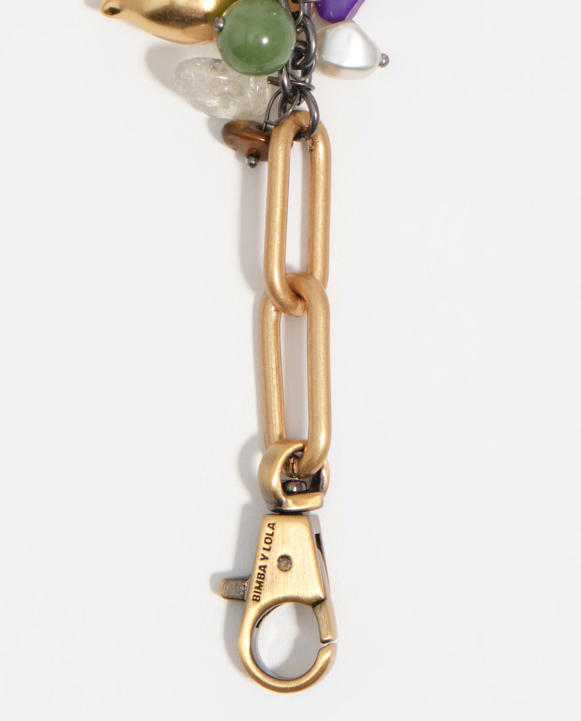 Pulseira com Charms de Pedra e Motivos Marinhos Azul / Verde-3
