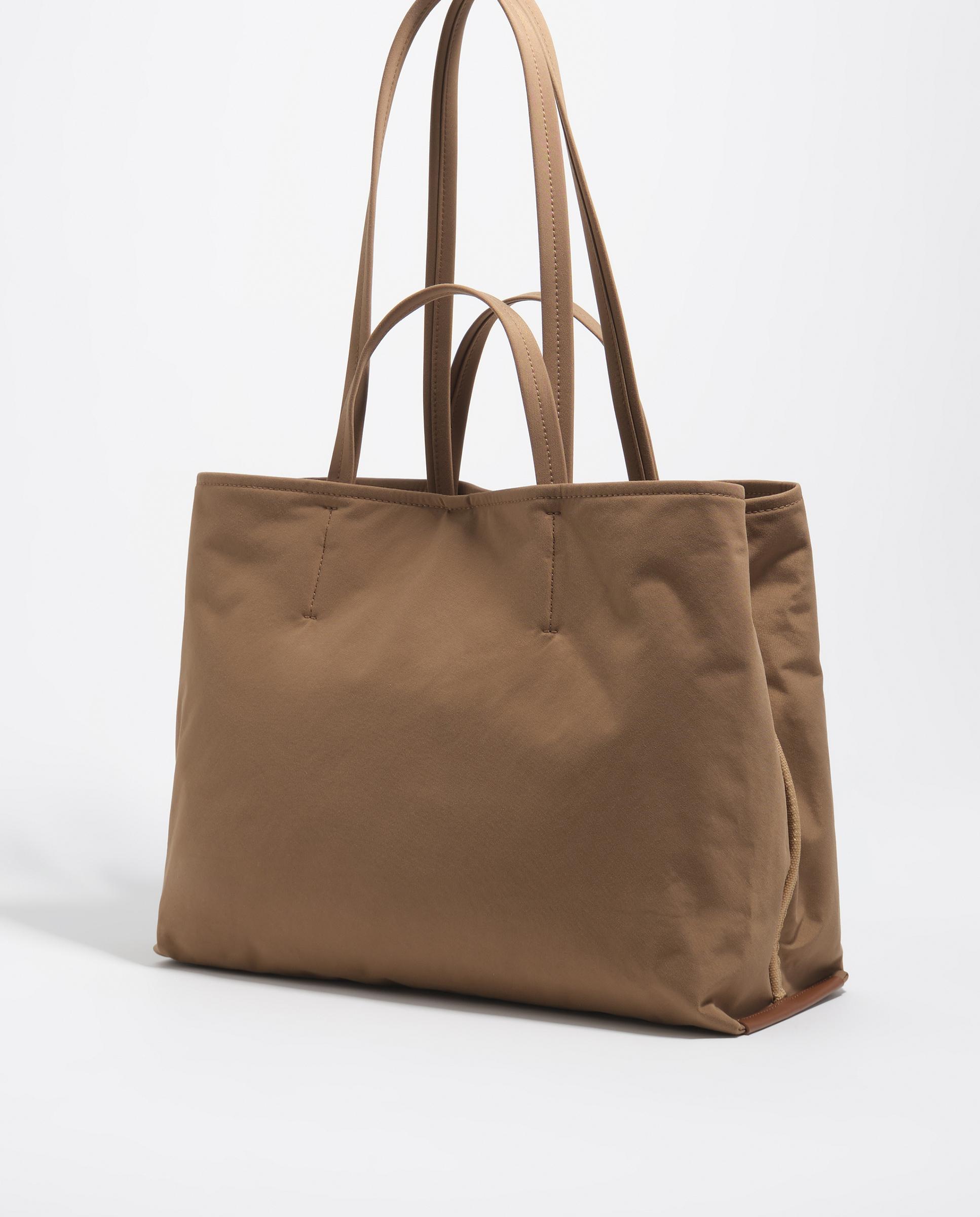 Mala de Ombro Tipo Shopper Chihuahua Castanho-claro-5