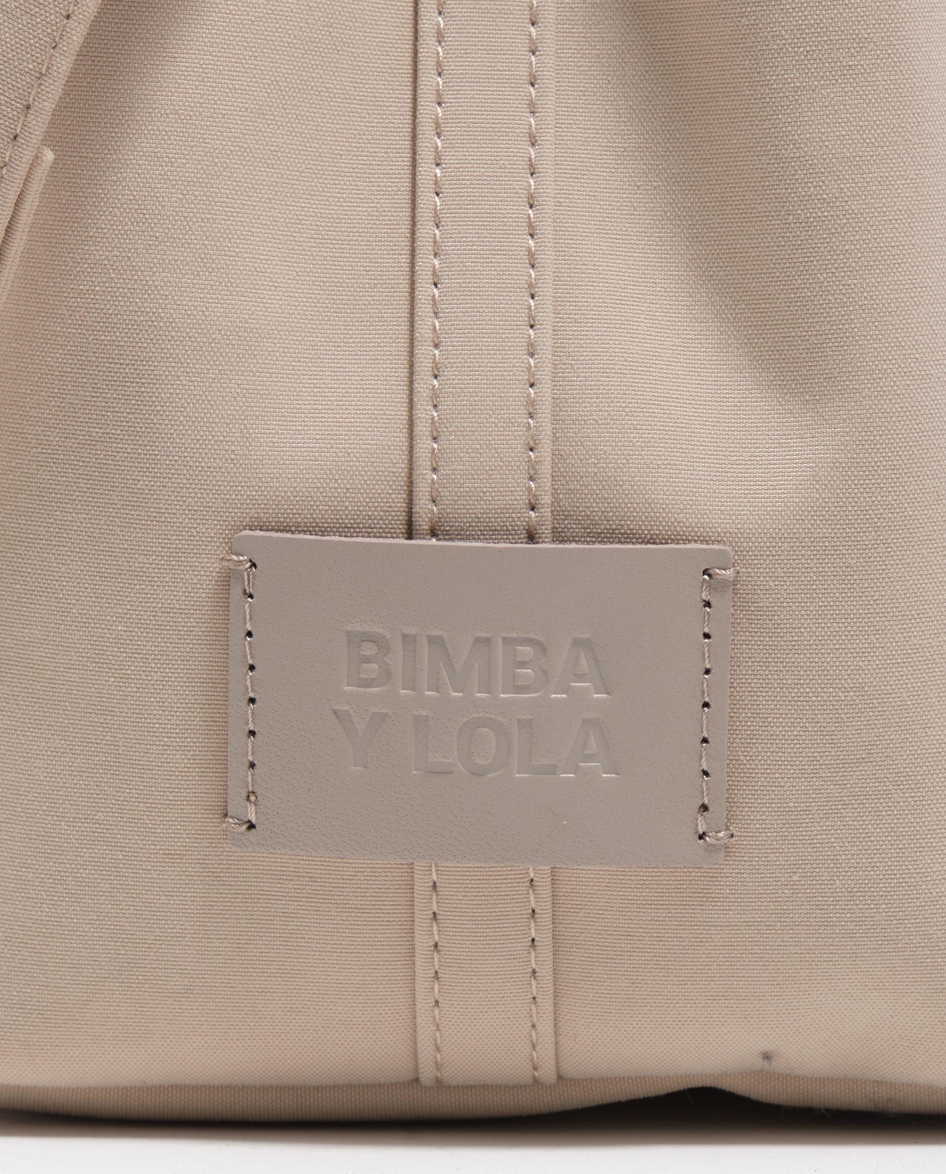 Mala de Ombro Média com Logo Bege-5