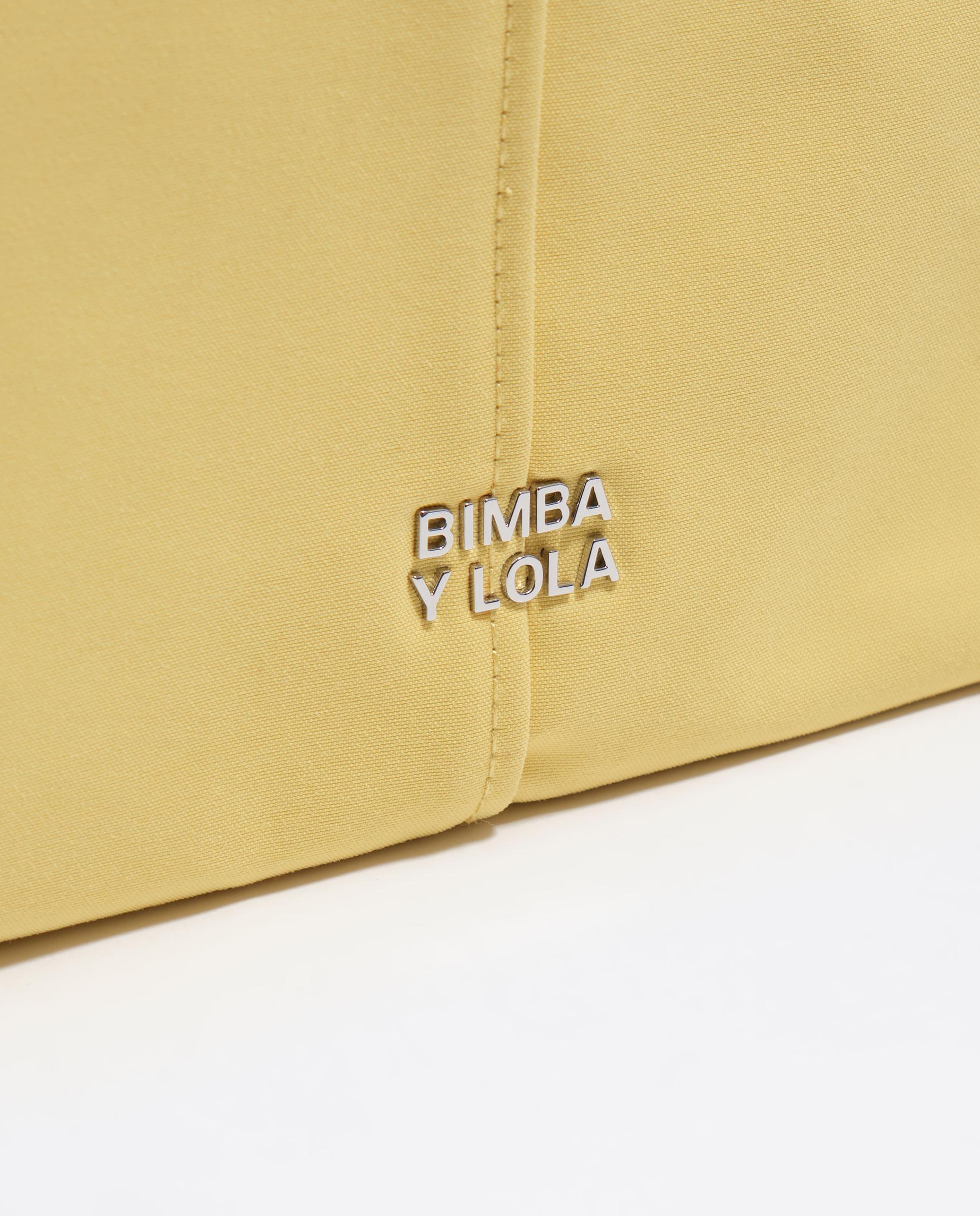 Mala de Ombro Tipo Shopper Grande Gabardina Amarelo-3