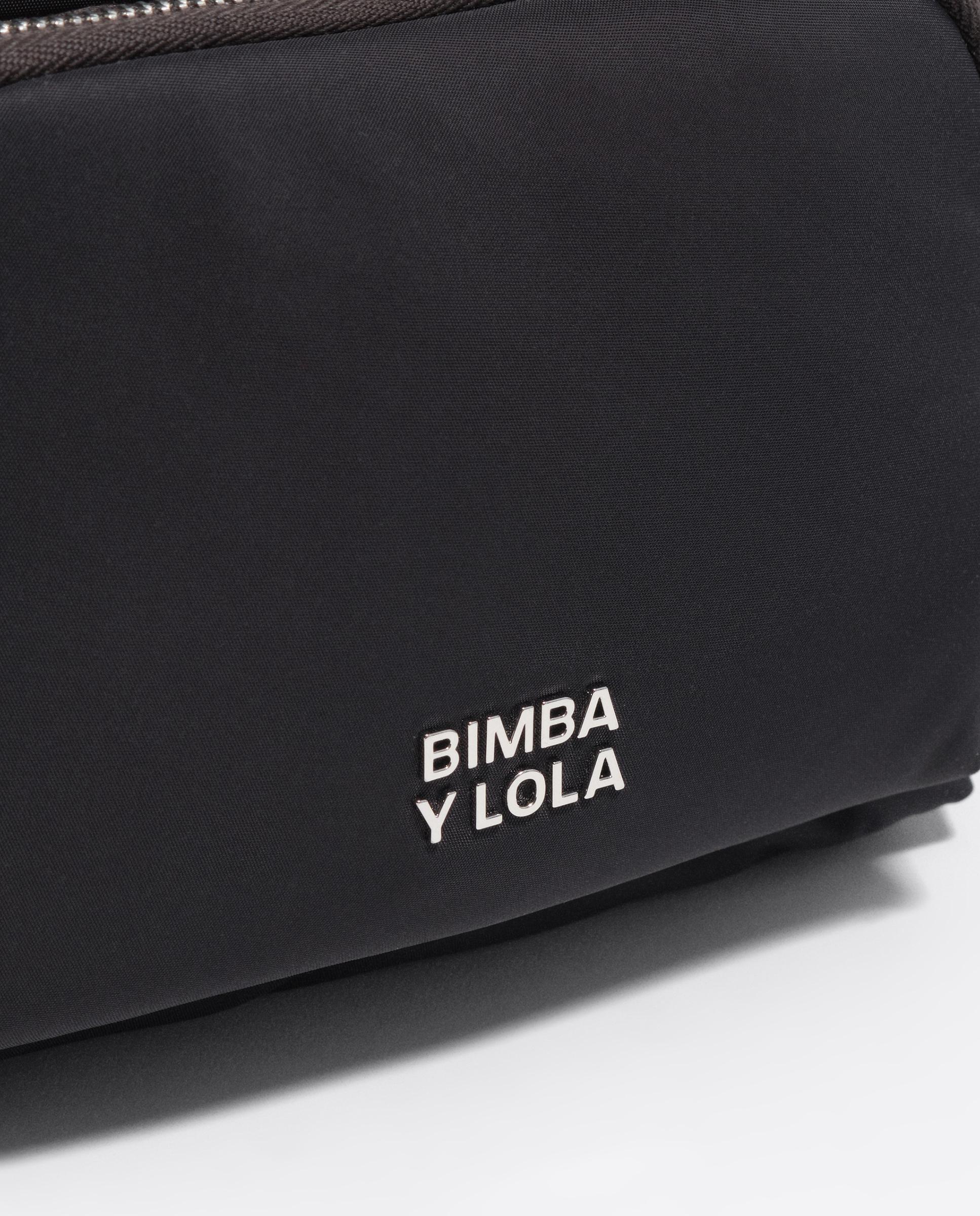 Mala a Tiracolo com Fecho Zip e Logo Cinzento-escuro-2