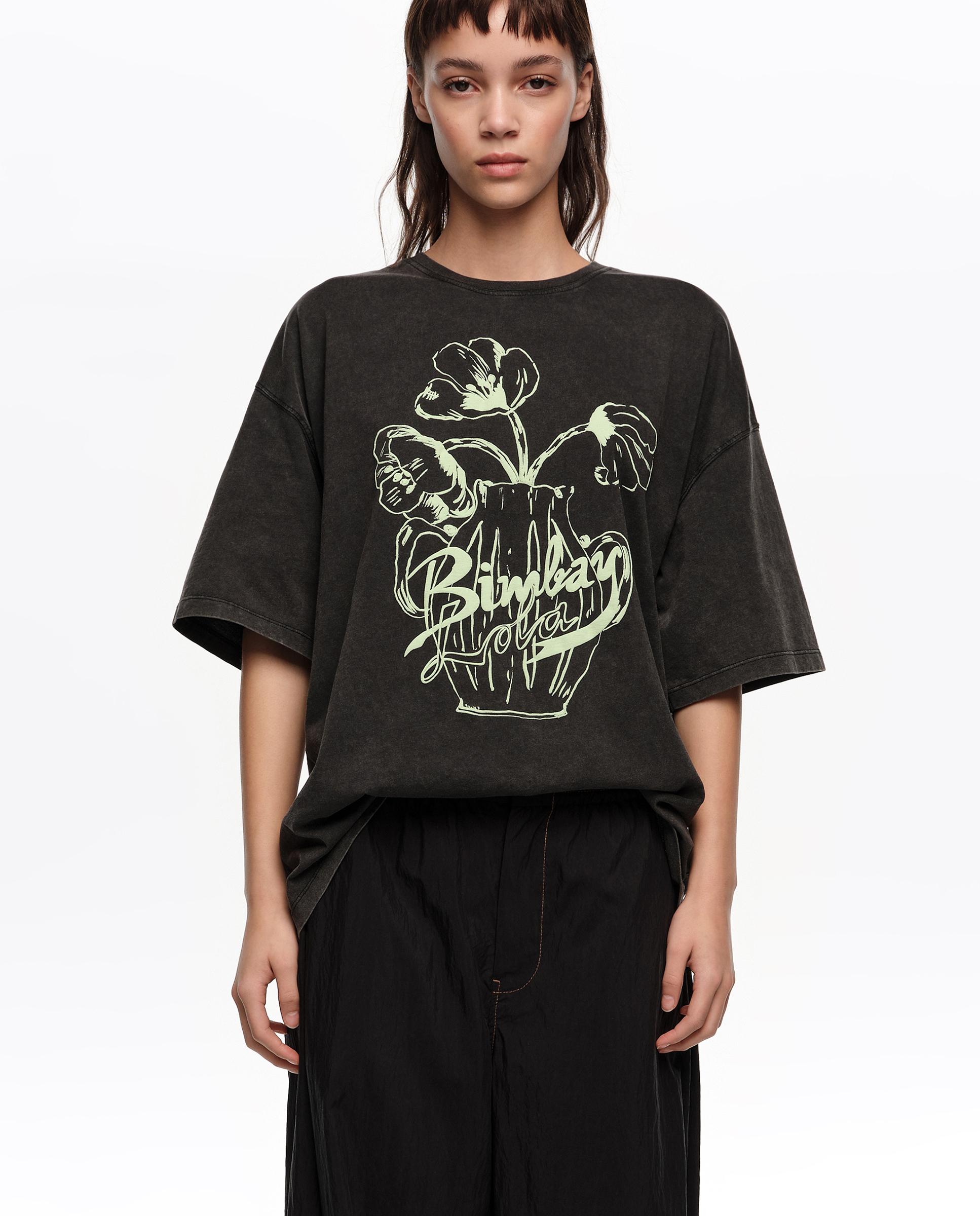 Imagem 0 de T-shirt com Logo em Relevo de Flores
