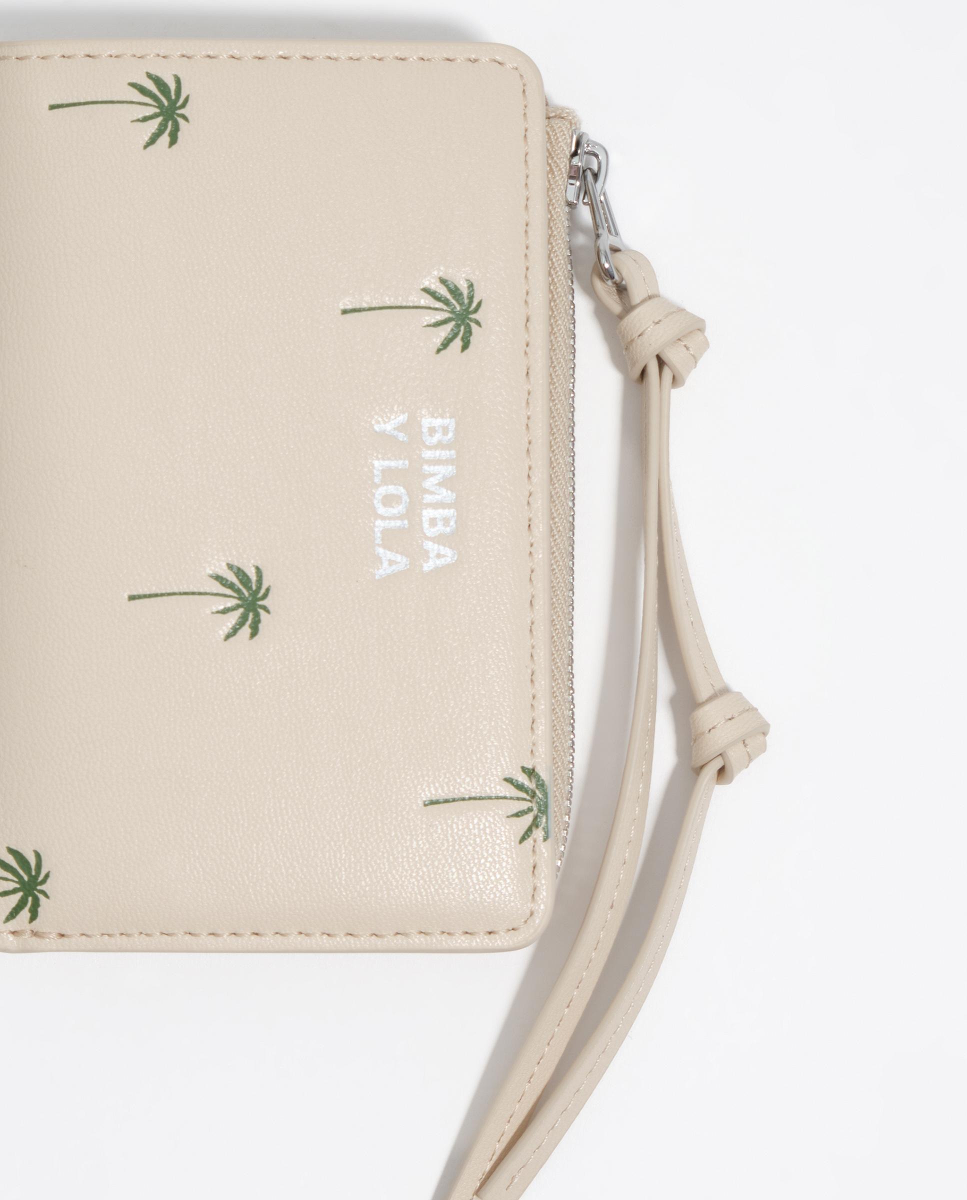 Carteira Compacta Palms Bege-2
