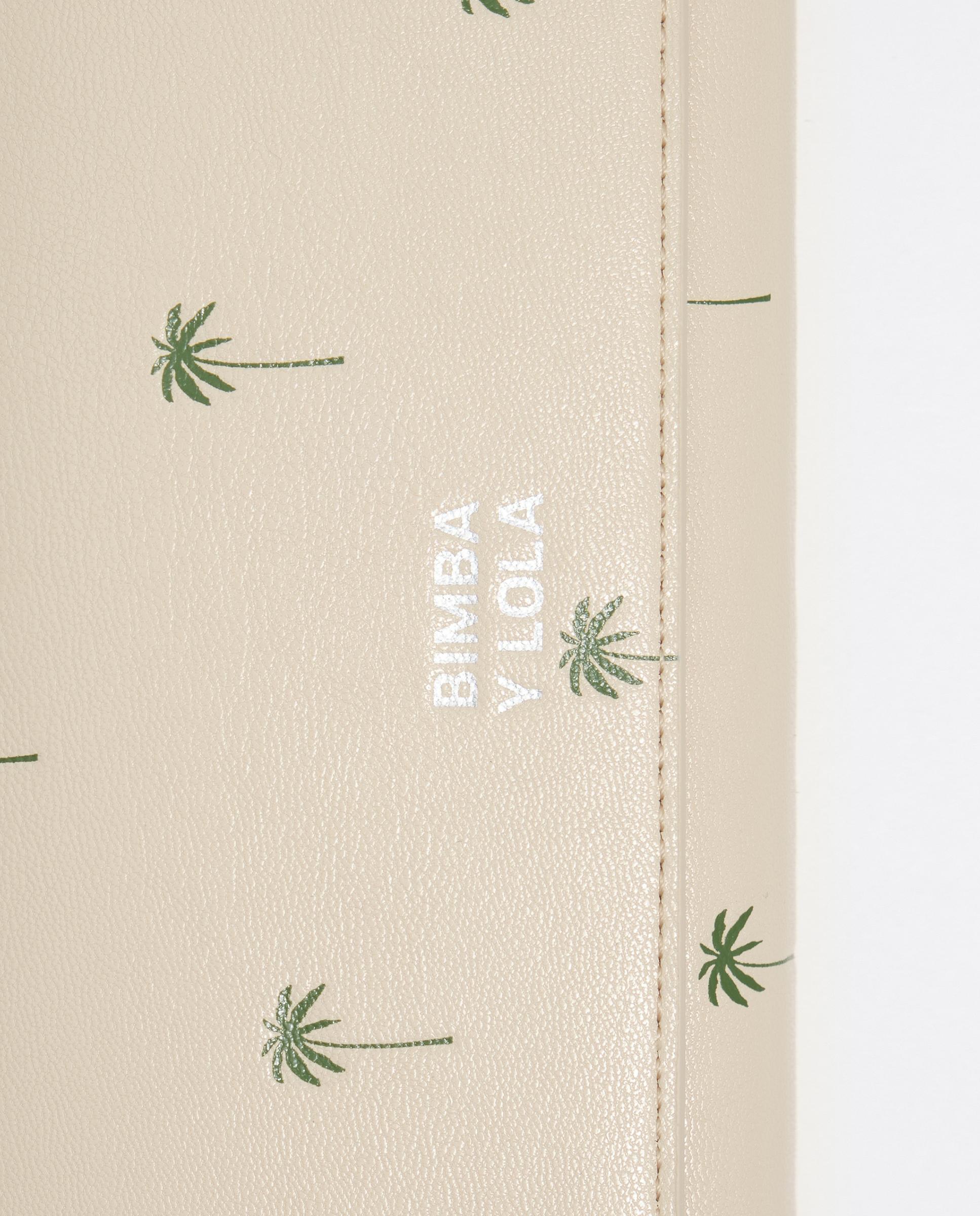 Carteira Grande em Pele Palms Bege-2