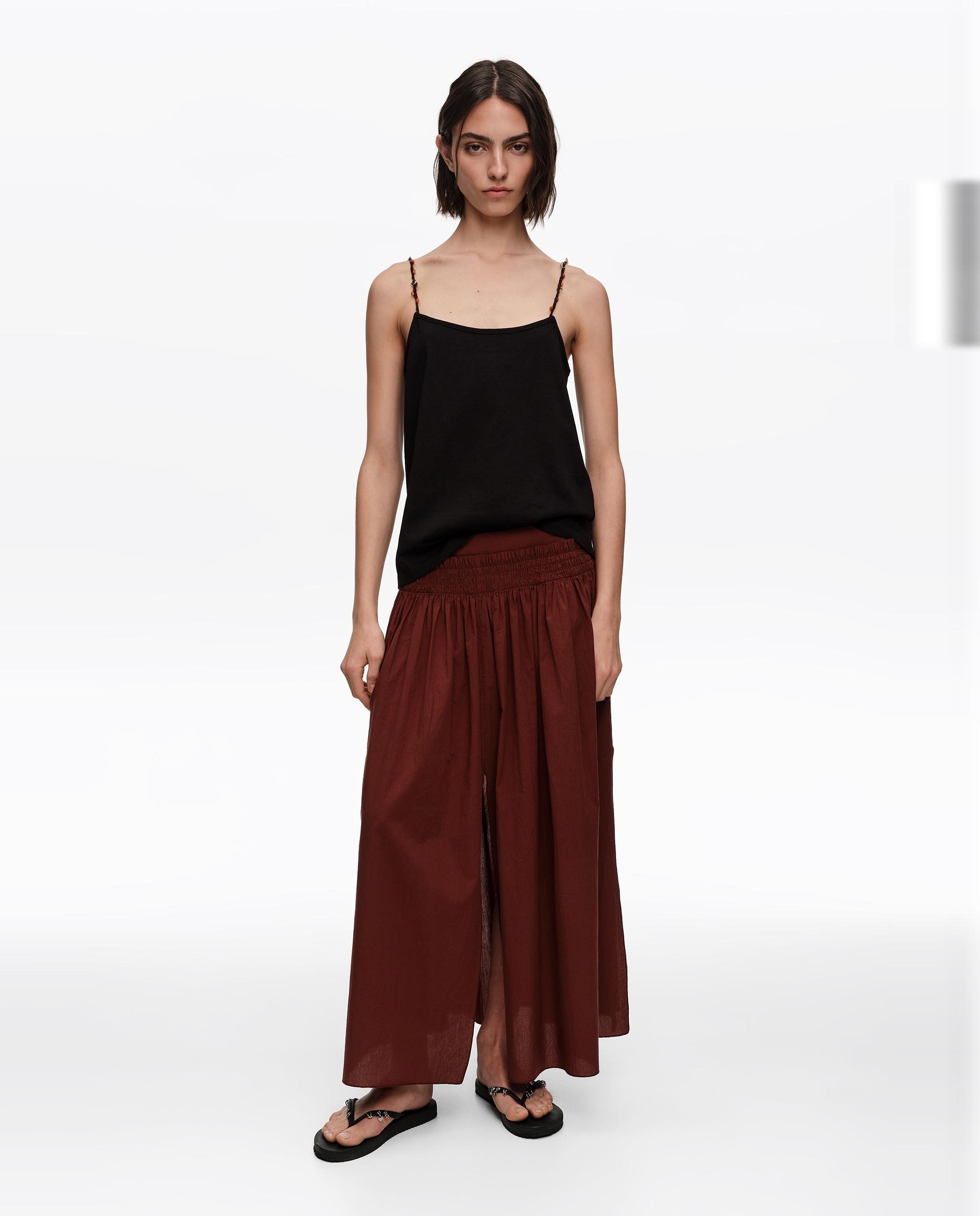 Imagem 0 de Saia Comprida 100% Algodão com Folhos