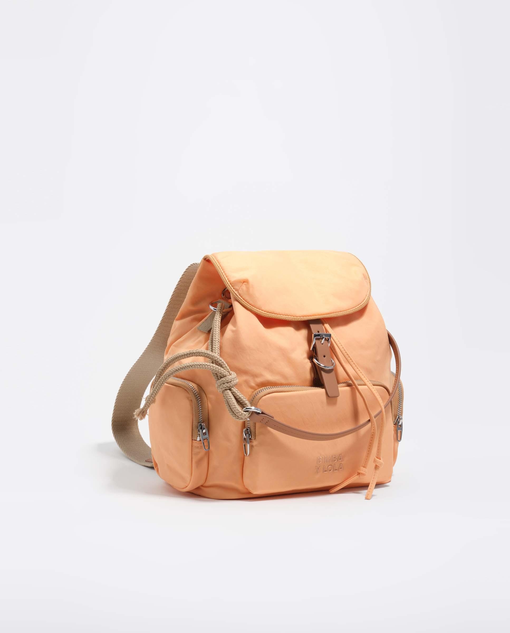 Mochila Pocket Nylon Laranja-2