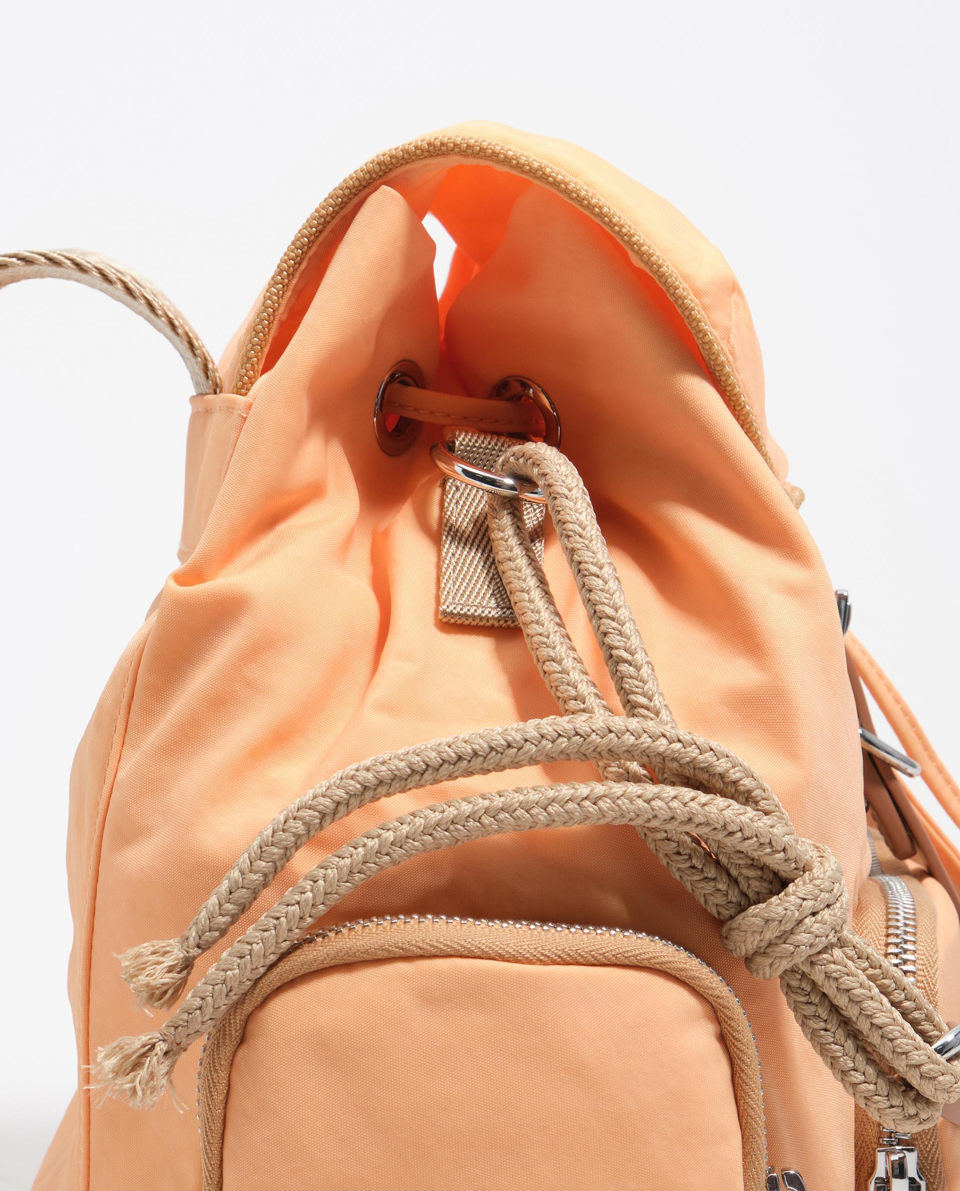 Mochila Pocket Nylon Laranja-4