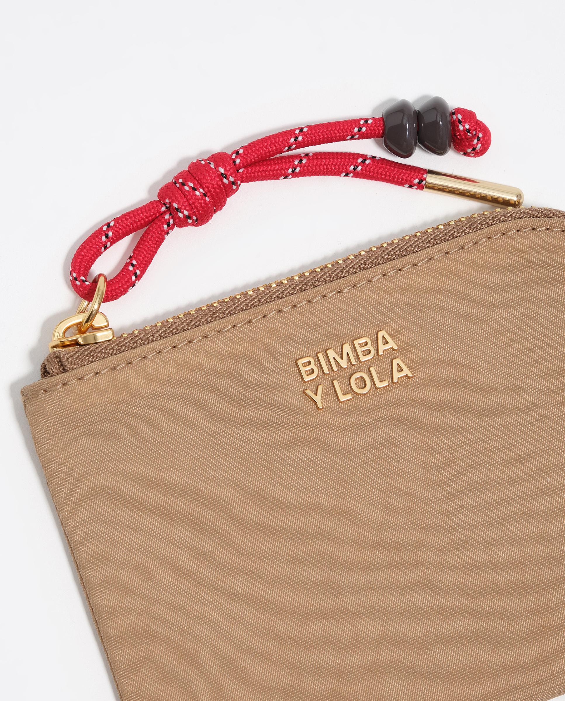 Porta-moedas em Nylon com Fecho Zip Camel-2